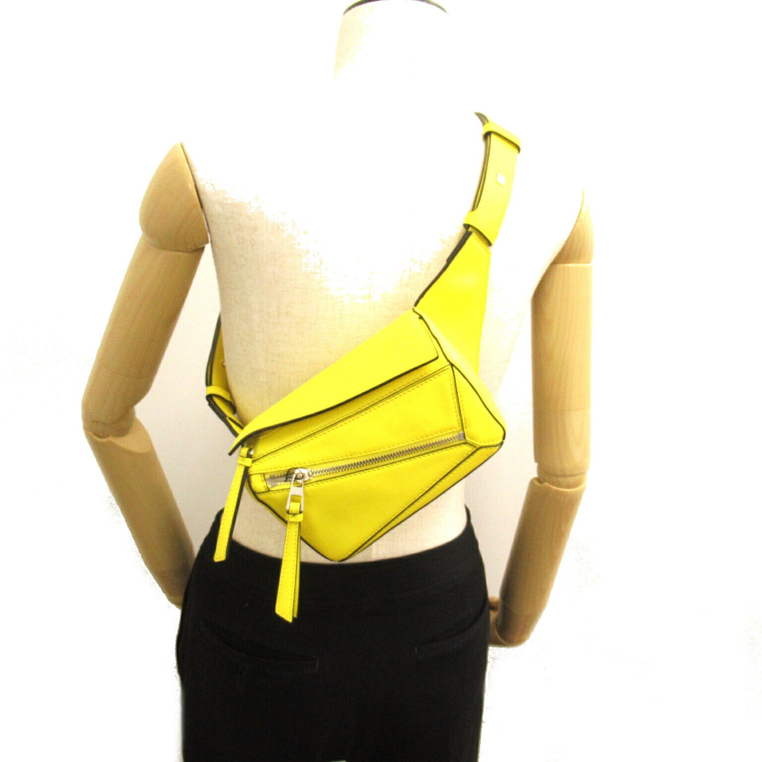 Loewe Puzzle Mini Leather Waist Bag Yellow