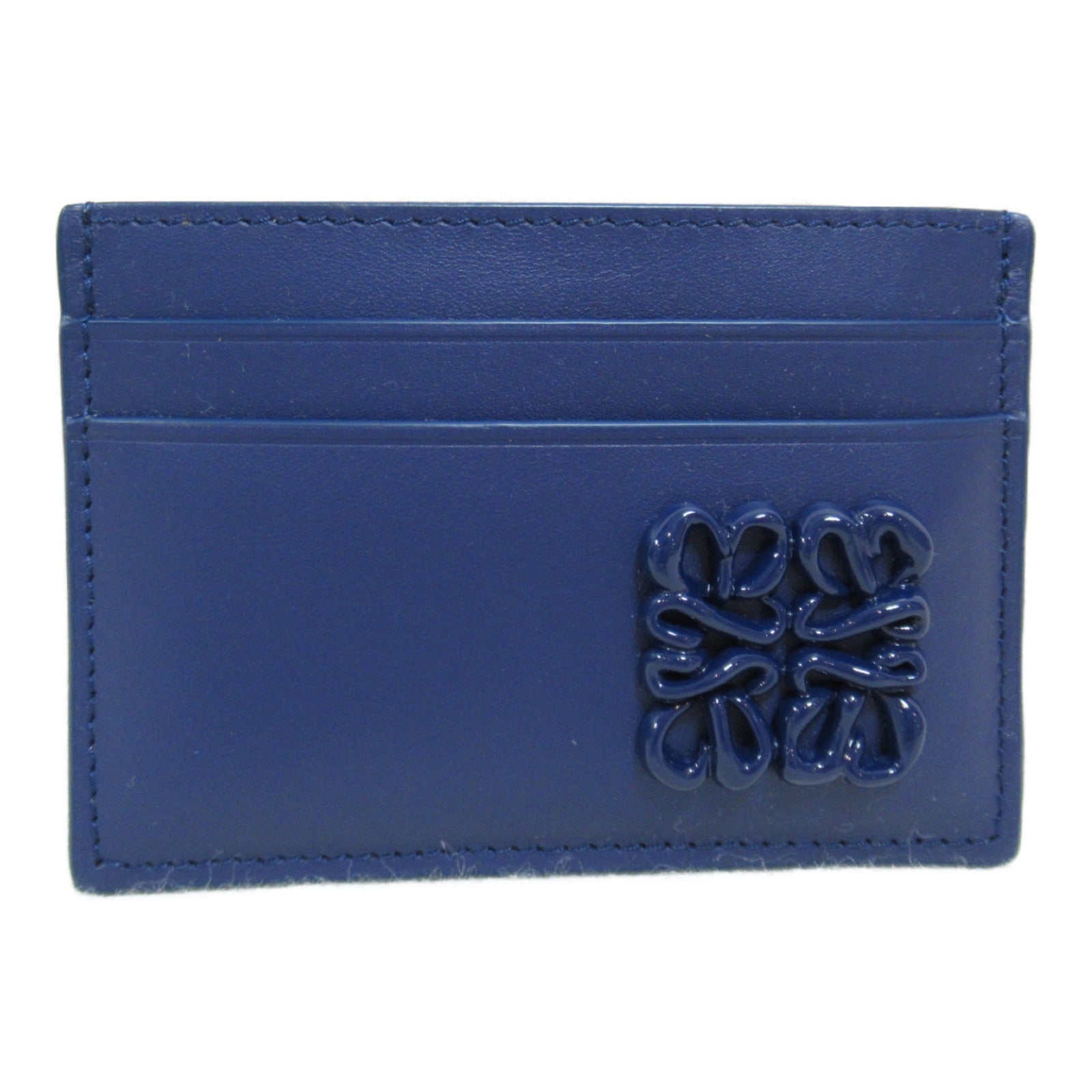 Loewe Leather Anagram Card Holder Navy