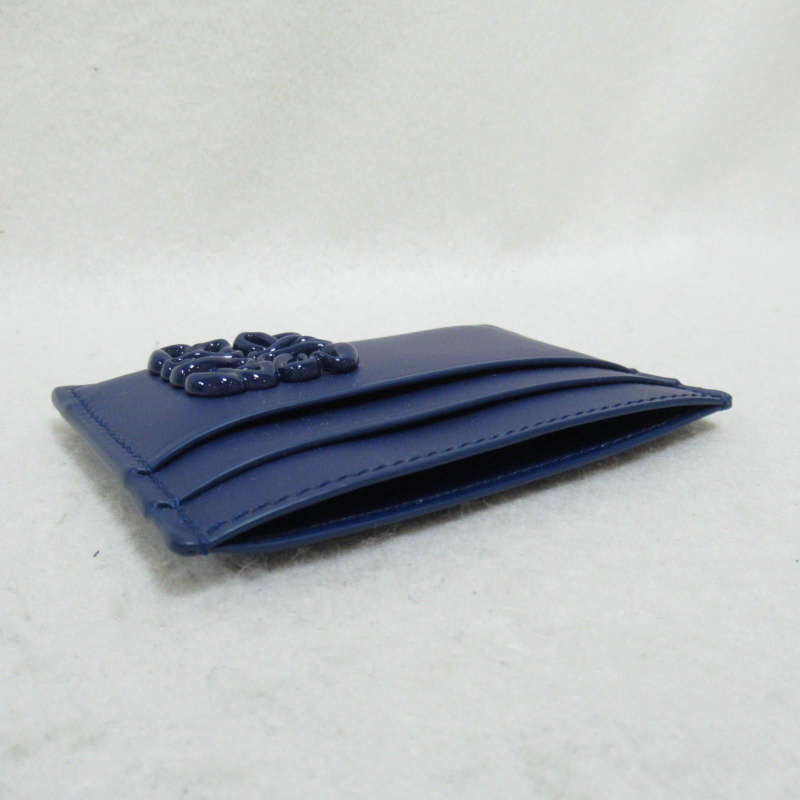 Loewe Leather Anagram Card Holder Navy