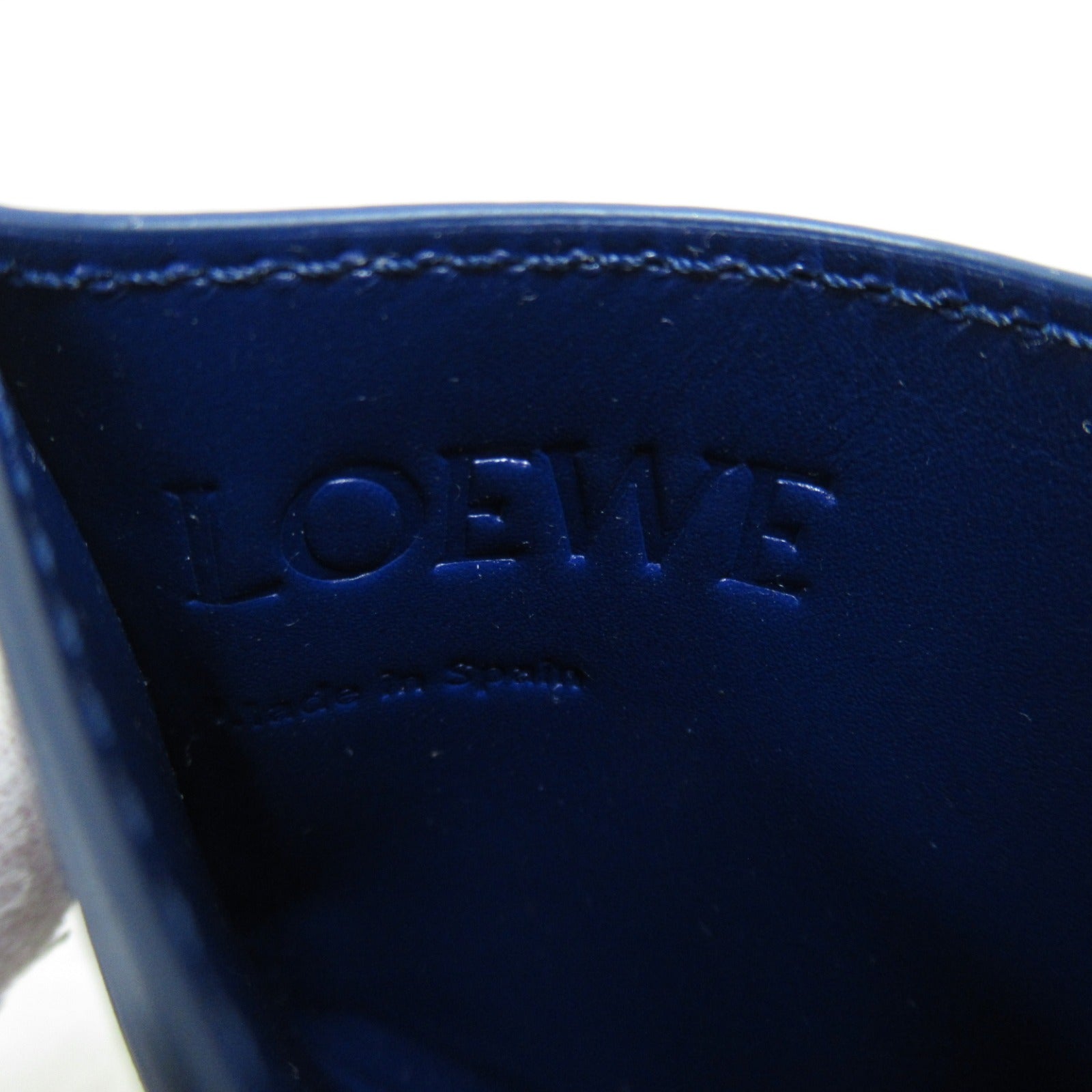 Loewe Leather Anagram Card Holder Navy