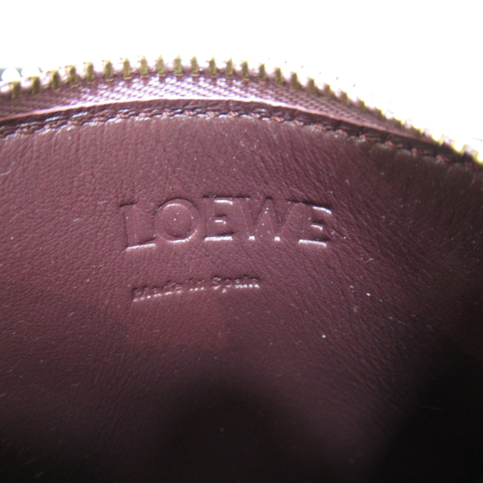 Loewe Leather Card Case Coin Holder with Chain