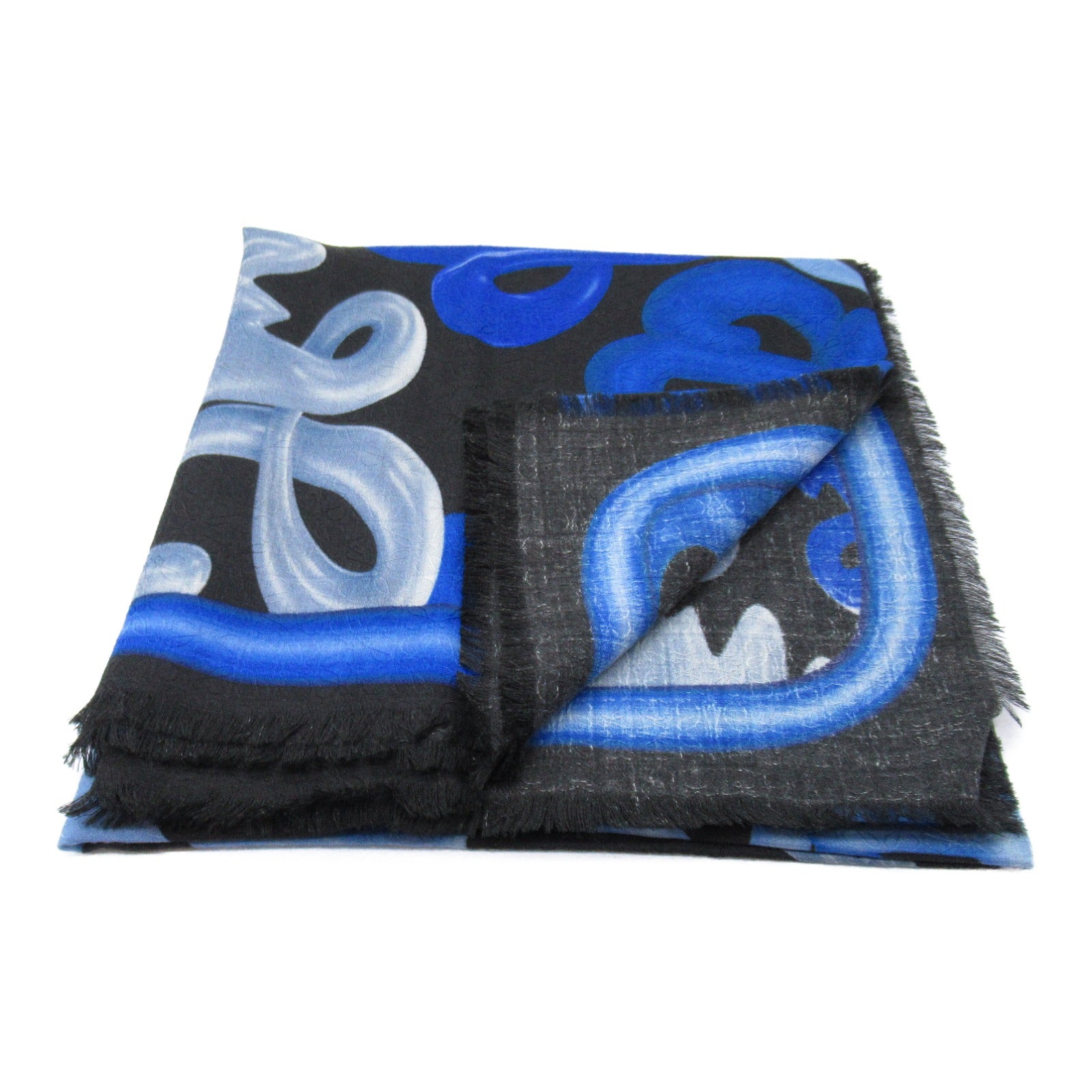 Loewe Silk Cashmere Scarf Blue