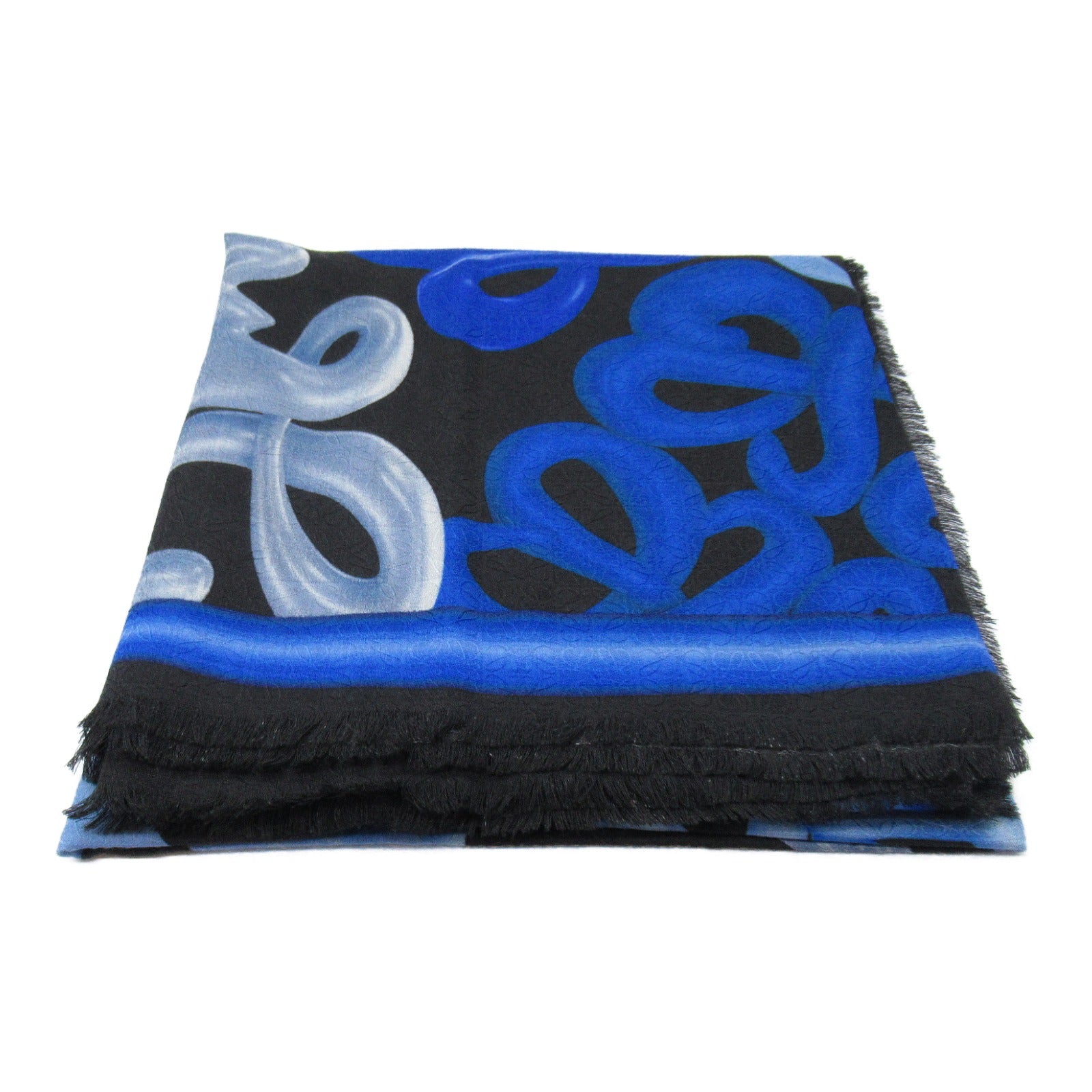 Loewe Silk Cashmere Scarf Blue