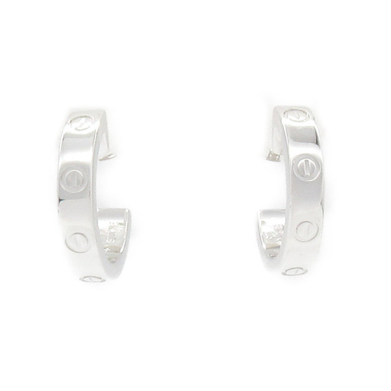 Cartier Love Earrings K18WG White Gold