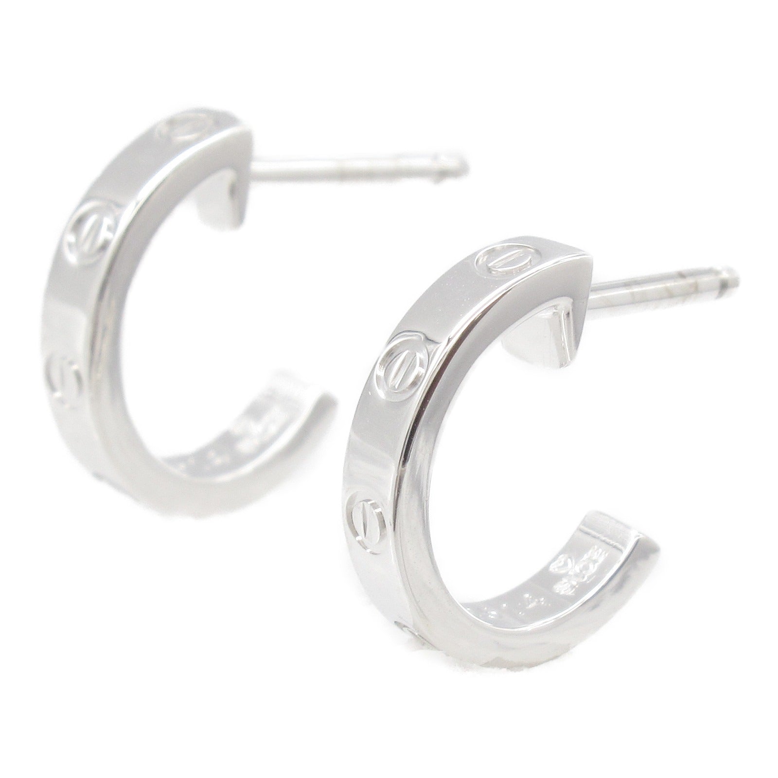 Cartier Love Earrings K18WG White Gold