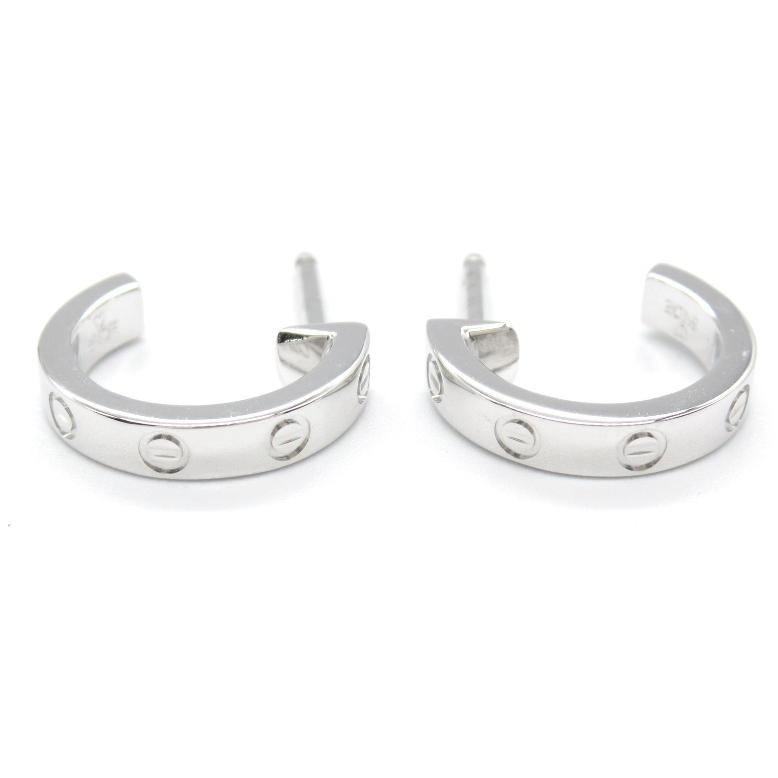 Cartier Love Earrings K18WG White Gold