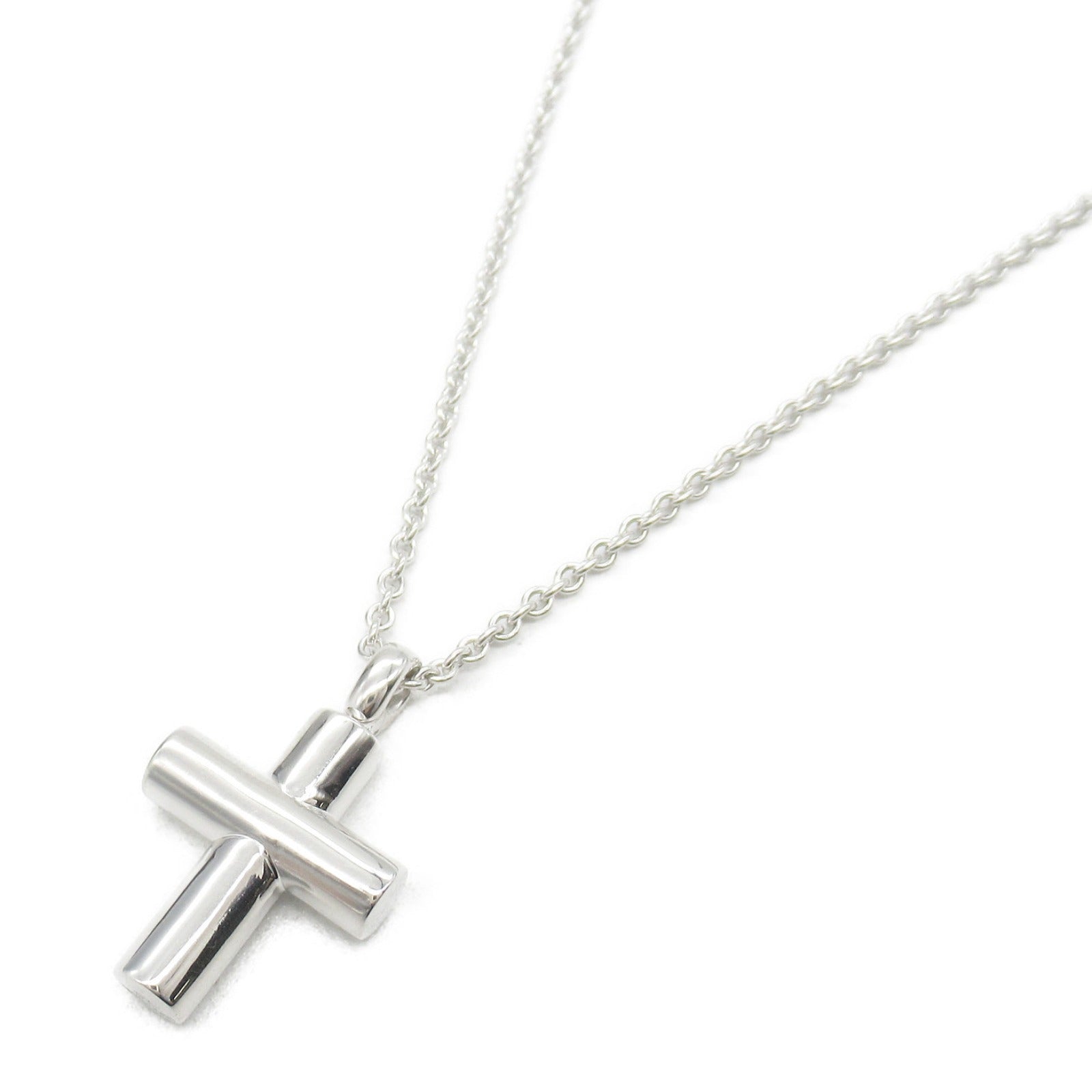 Bvlgari Latin Cross Necklace K18WG White Gold