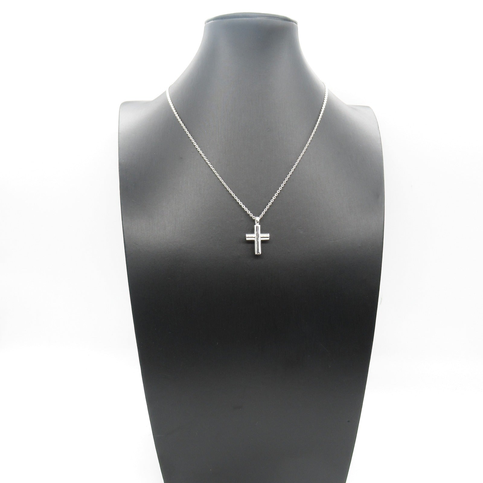 Bvlgari Latin Cross Necklace K18WG White Gold