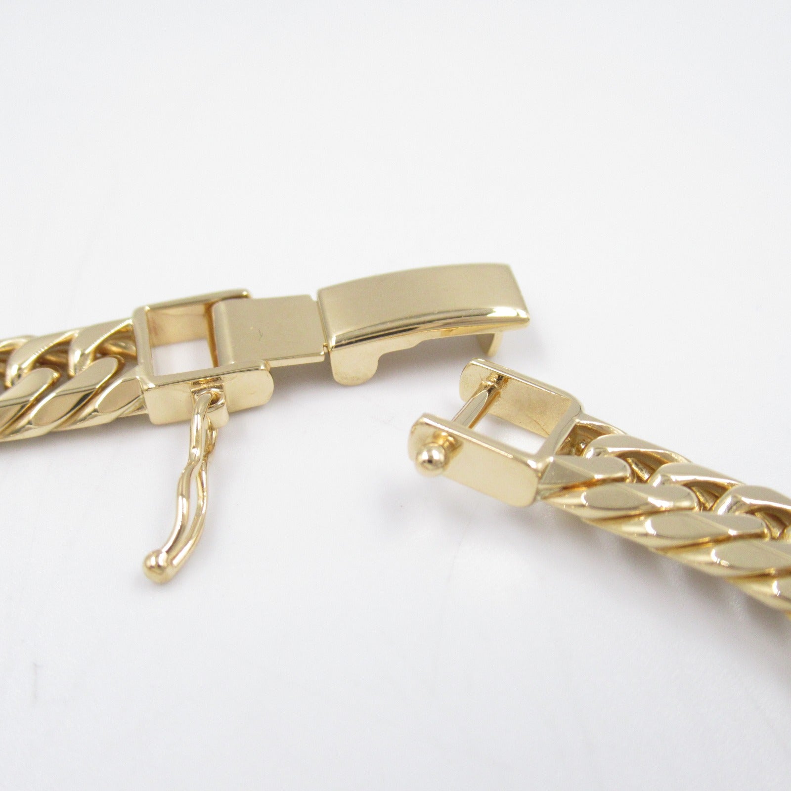 K18 Yellow Gold 6 Men W Chain Bracelet