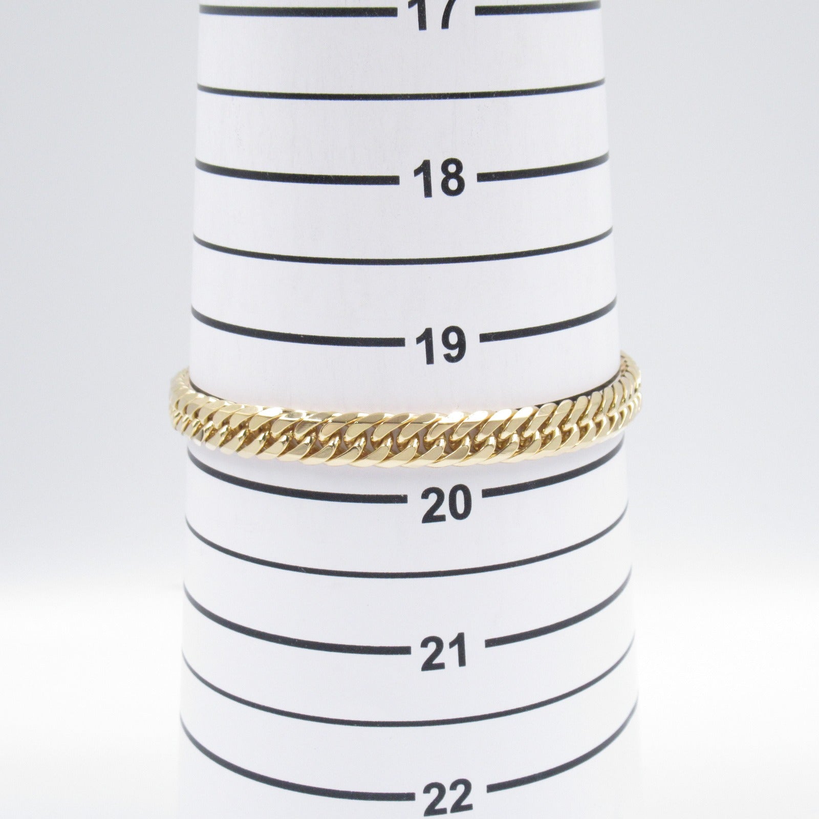 K18 Yellow Gold 6 Men W Chain Bracelet