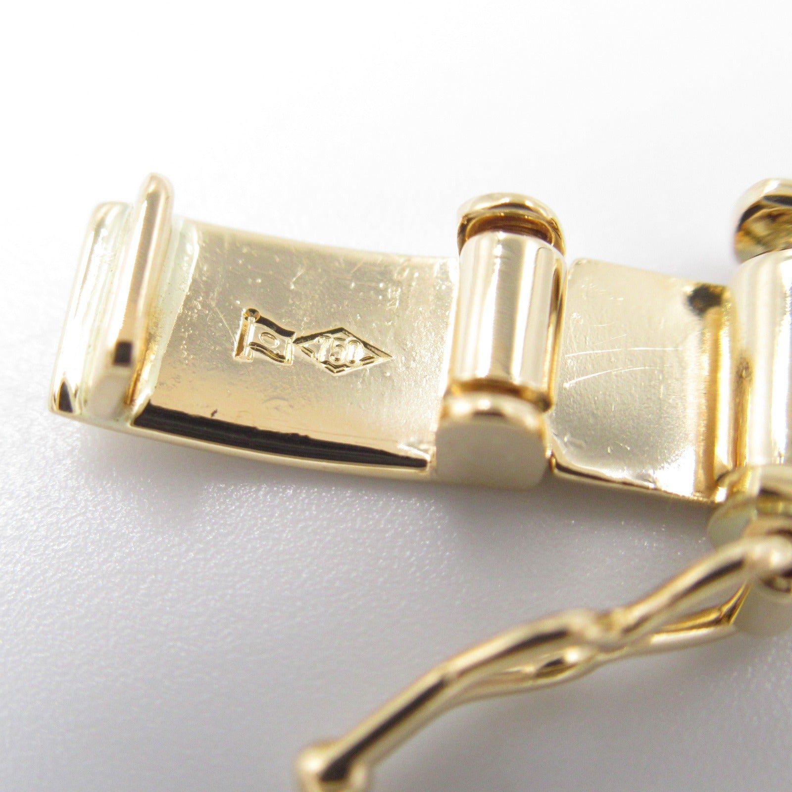 K18 Yellow Gold 6-Men W Chain Bracelet