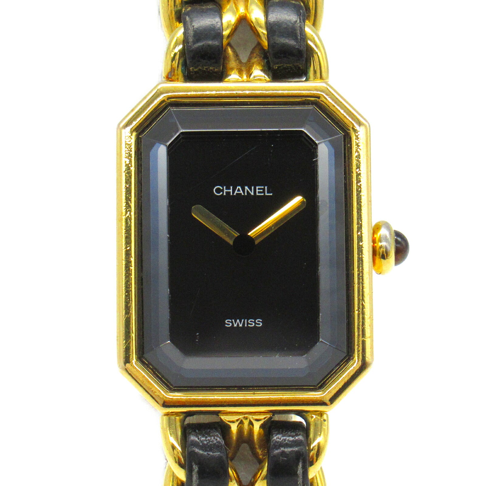 Chanel Premiere M Watch Gold Plated Leather