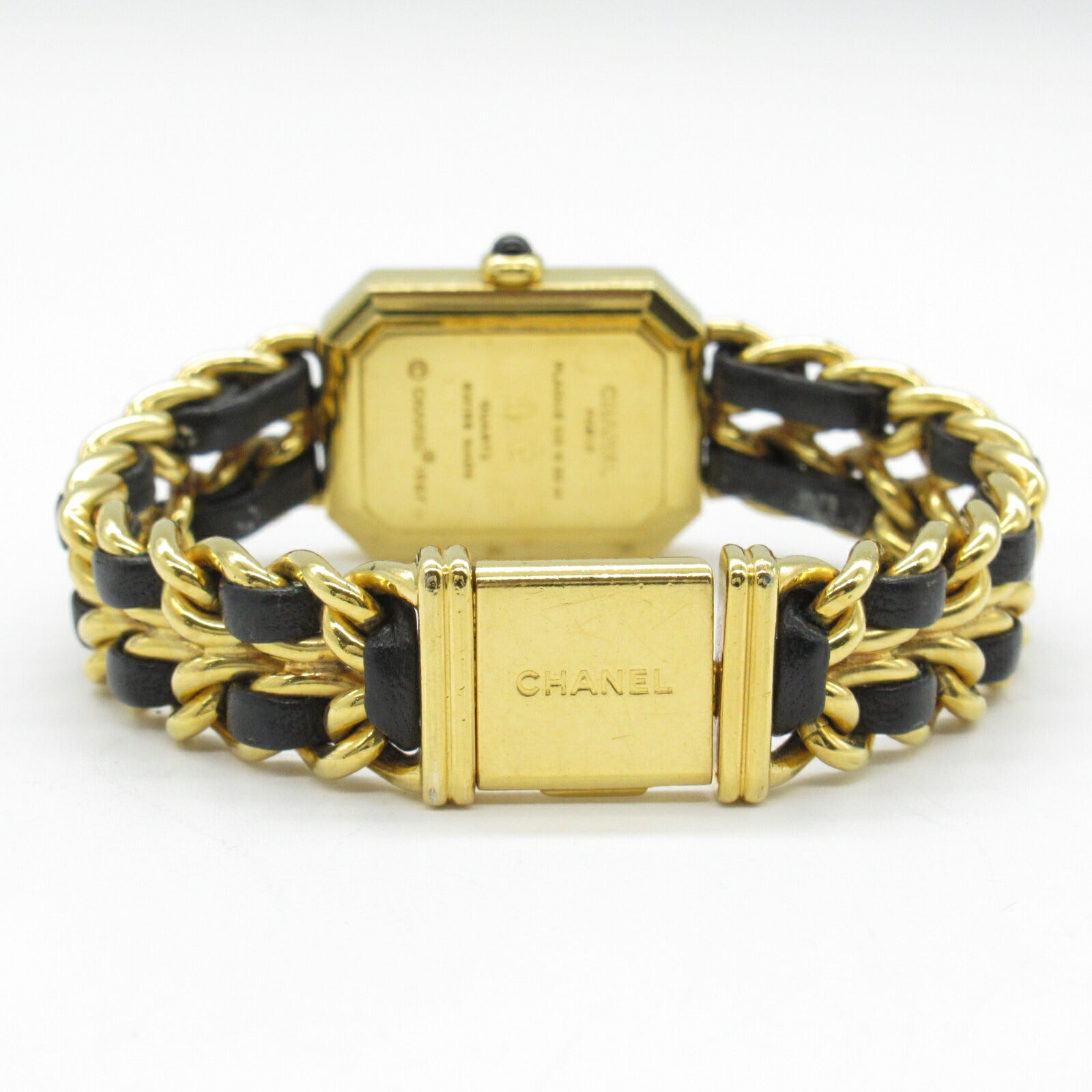 Chanel Premiere M Watch Gold Plated Leather