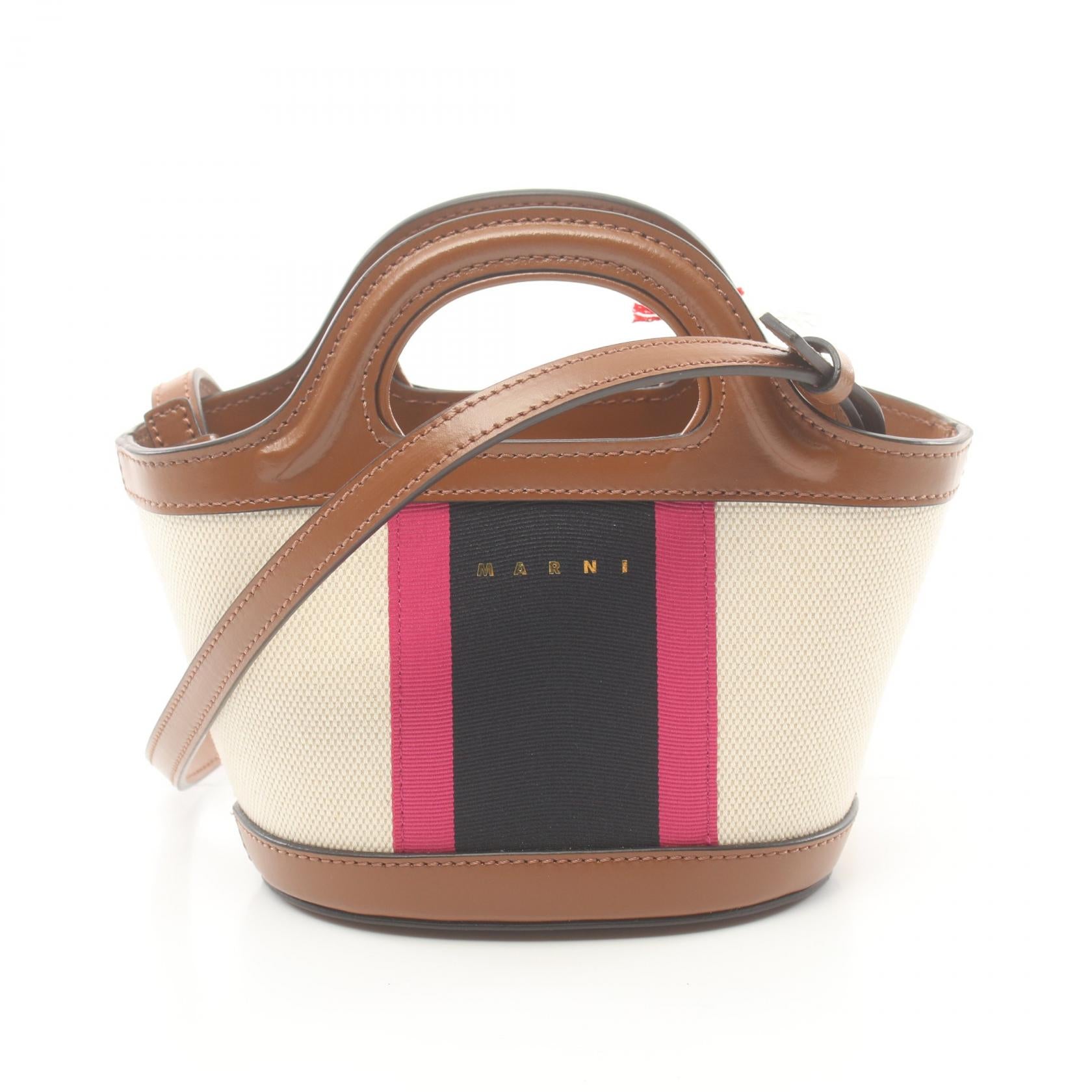 Marni Tropicalia Micro Canvas Leather Handbag