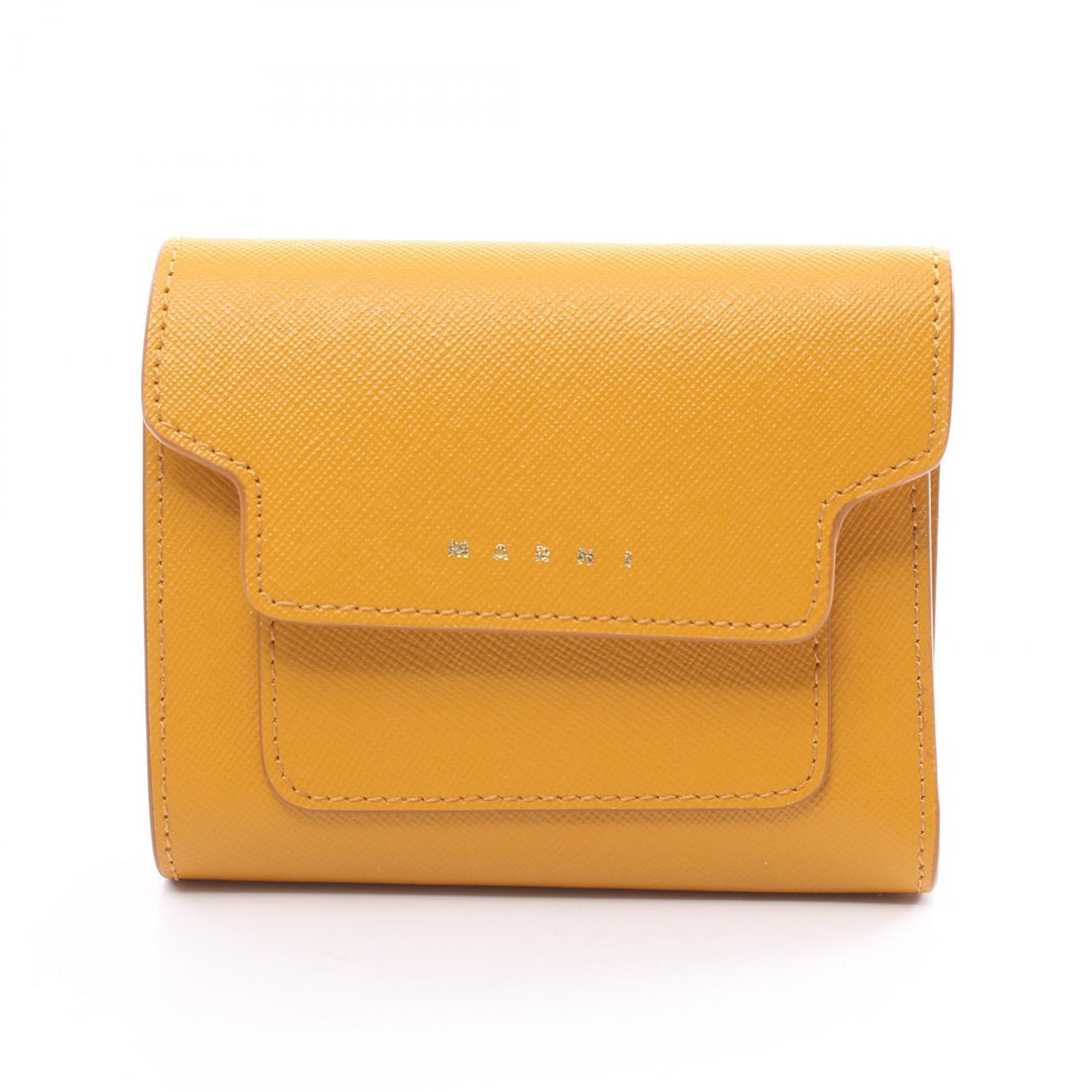 Marni Trifold Leather Wallet Yellow