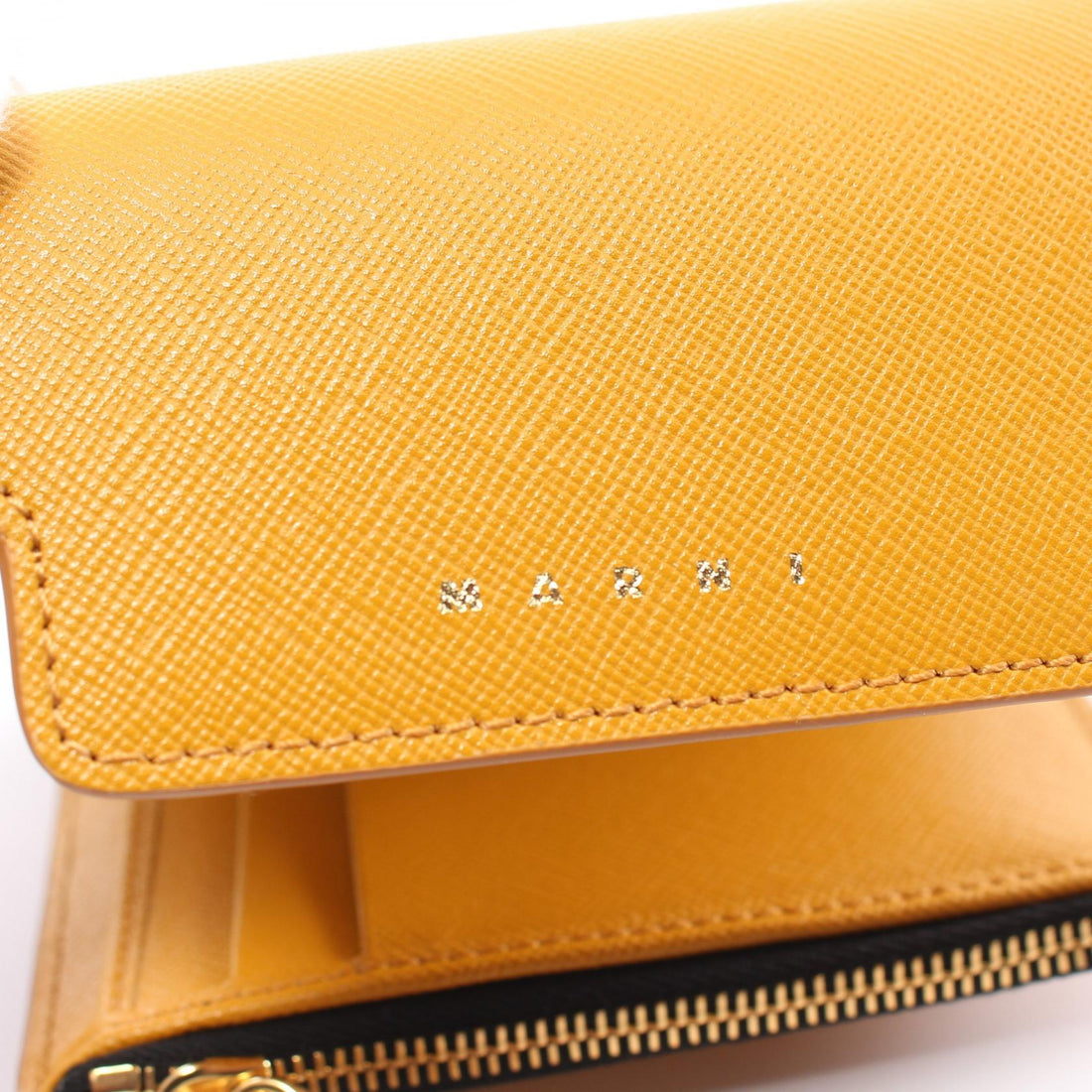 Marni Trifold Leather Wallet Yellow