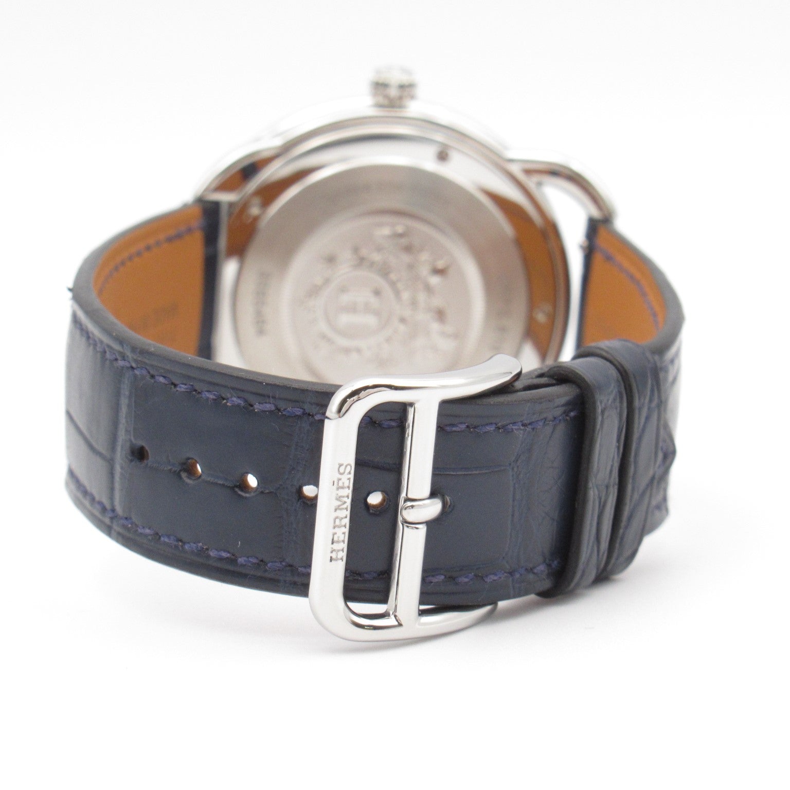 Hermes Arceau Watch Stainless Steel Leather