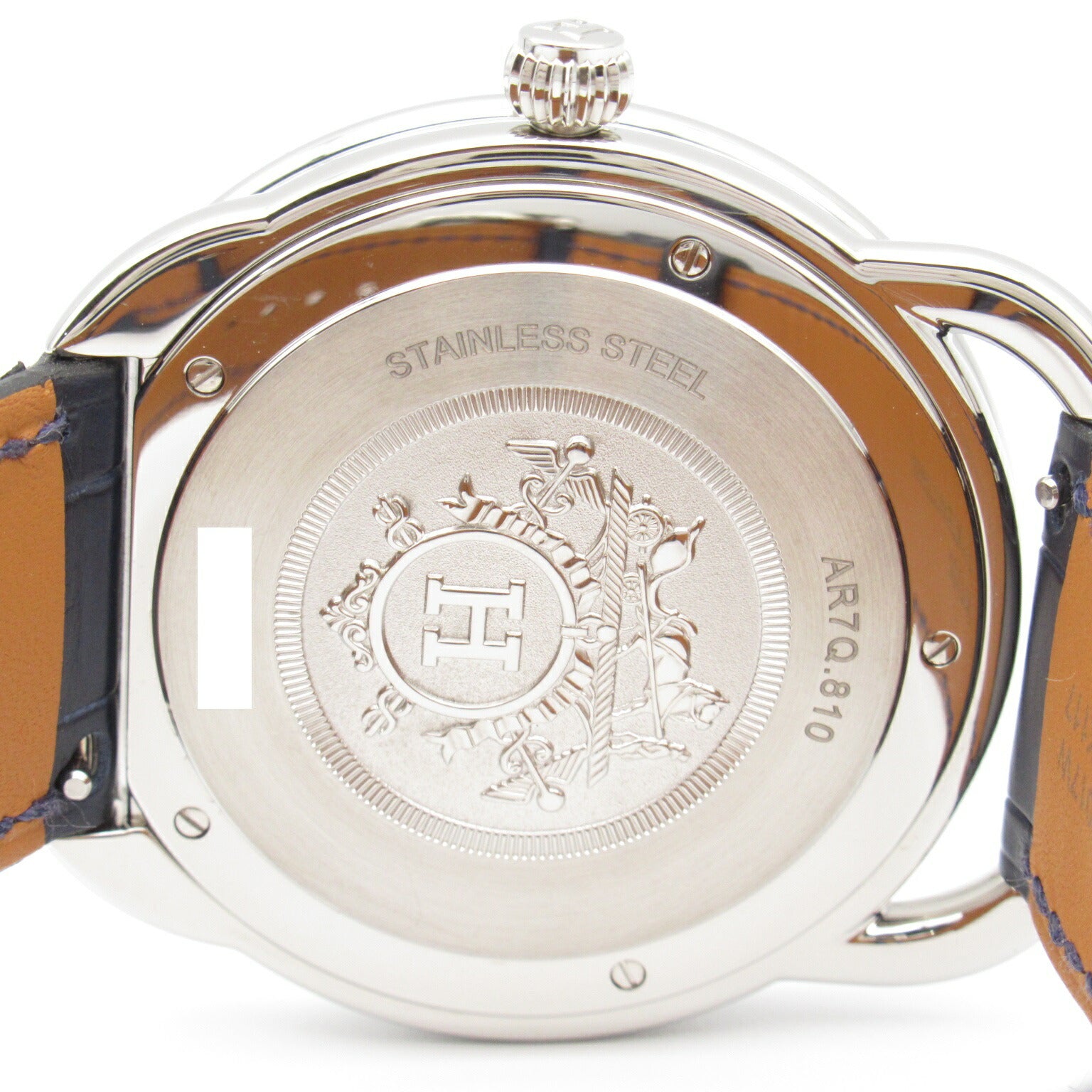 Hermes Arceau Watch Stainless Steel Leather