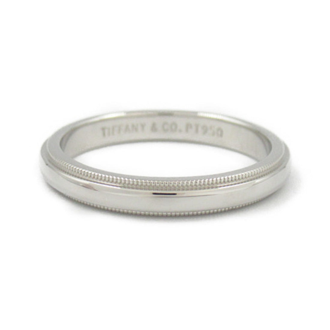 Tiffany & Co Platinum Milgrain Ring  Metal Ring in Great Condition