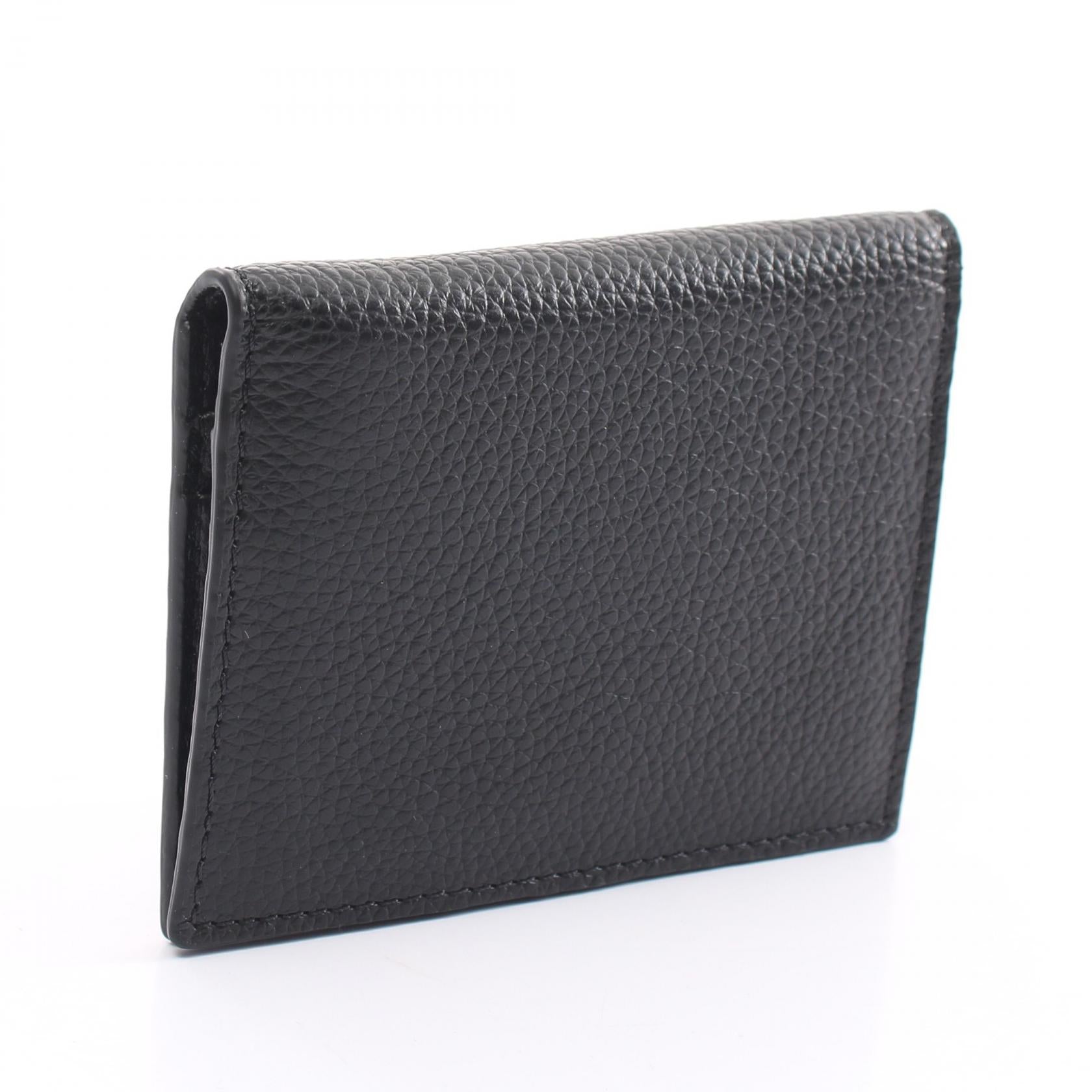 Marni Leather Card Case Black PFMO0082U1P653300N99