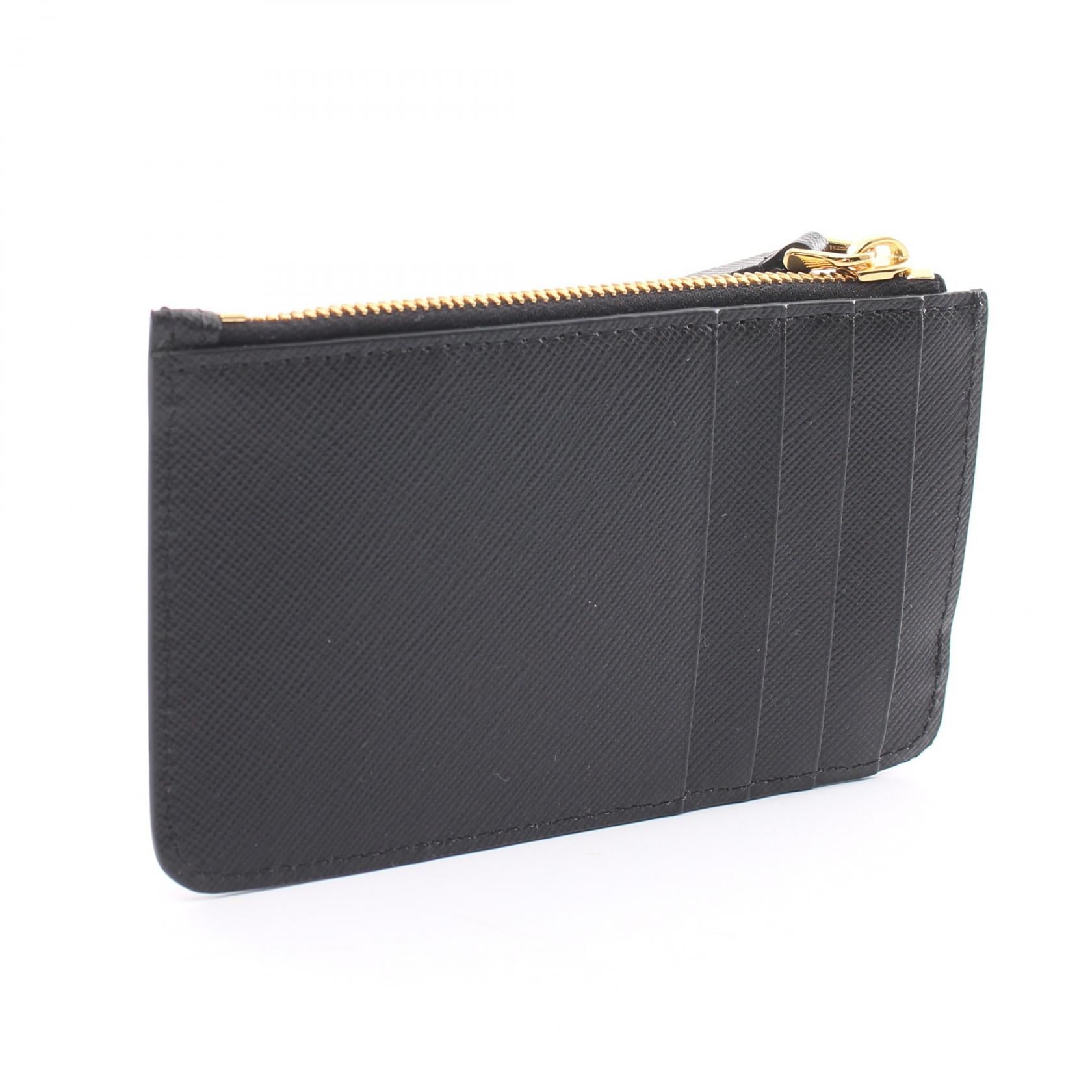 Marni Leather Coin Case Wallet Black