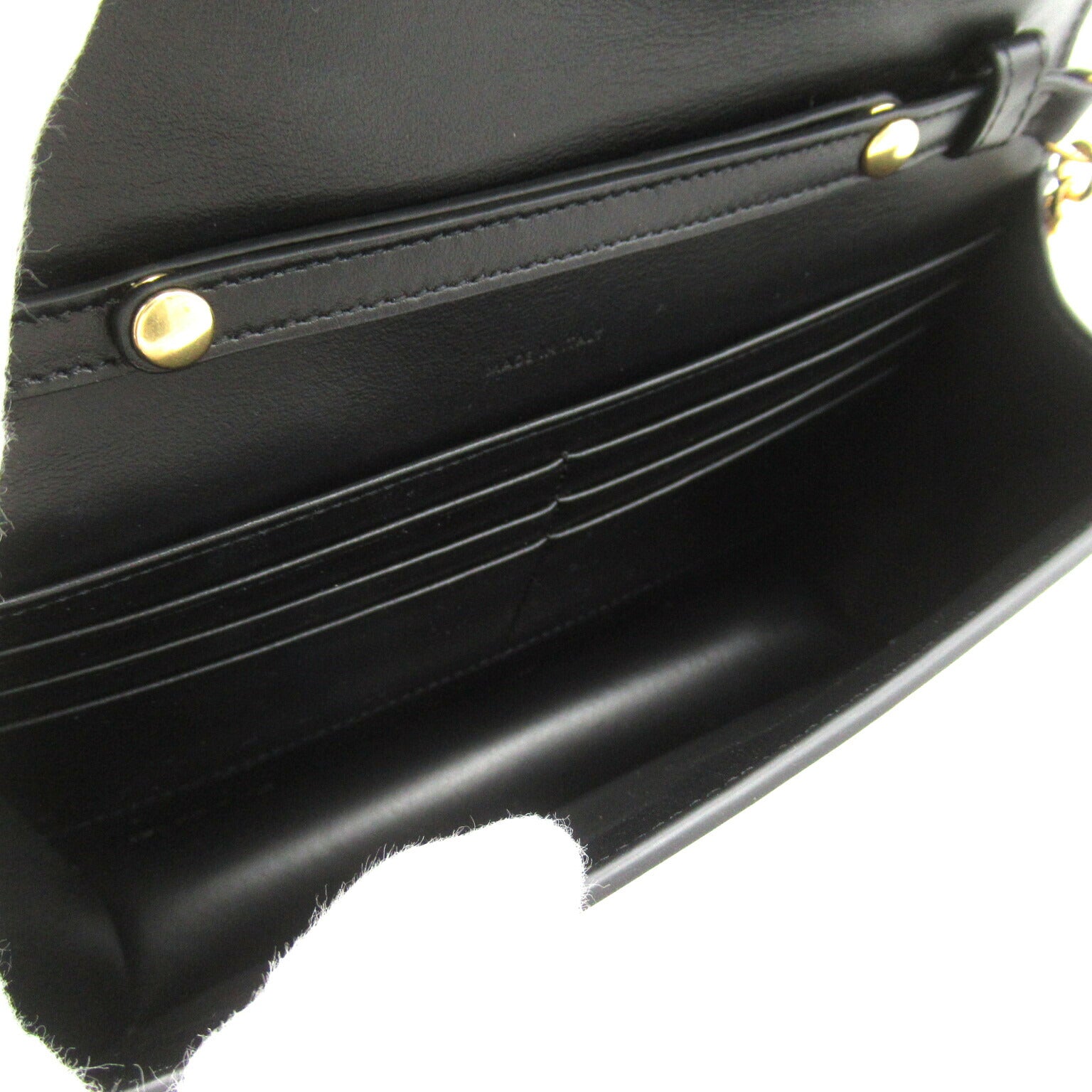 Celine Triomphe Leather Shoulder Bag Black