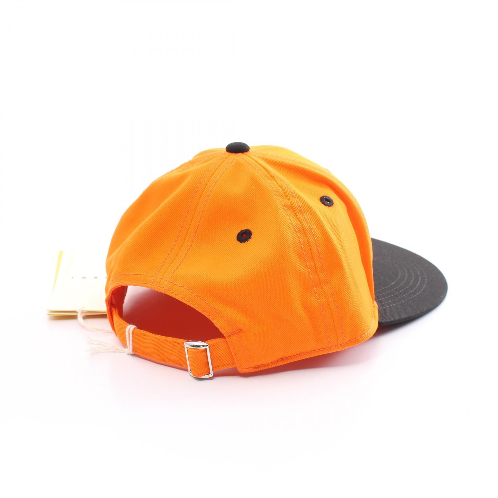 Marni Cotton Hat Orange/Black Unisex