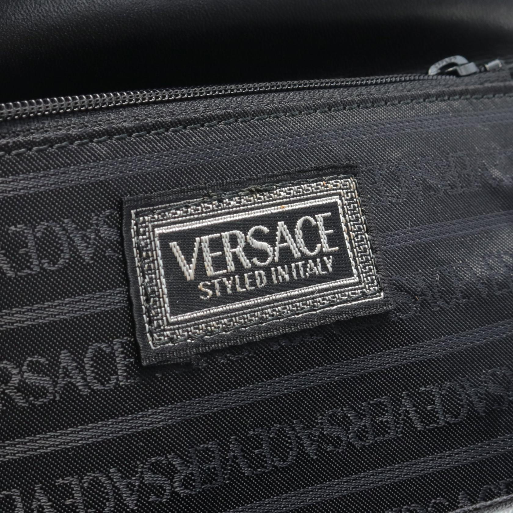 Versace Patent Leather Handbag Black