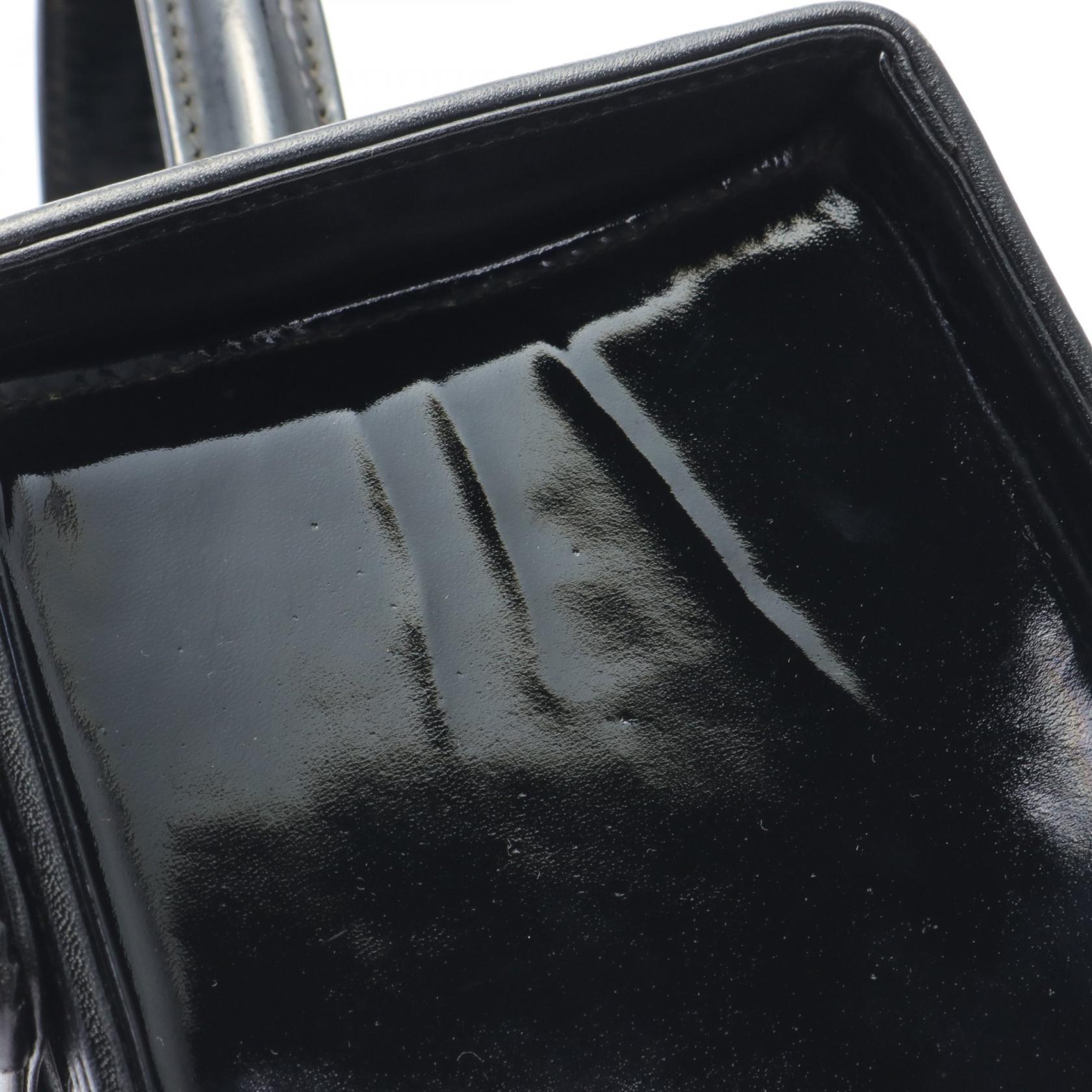 Versace Patent Leather Handbag Black