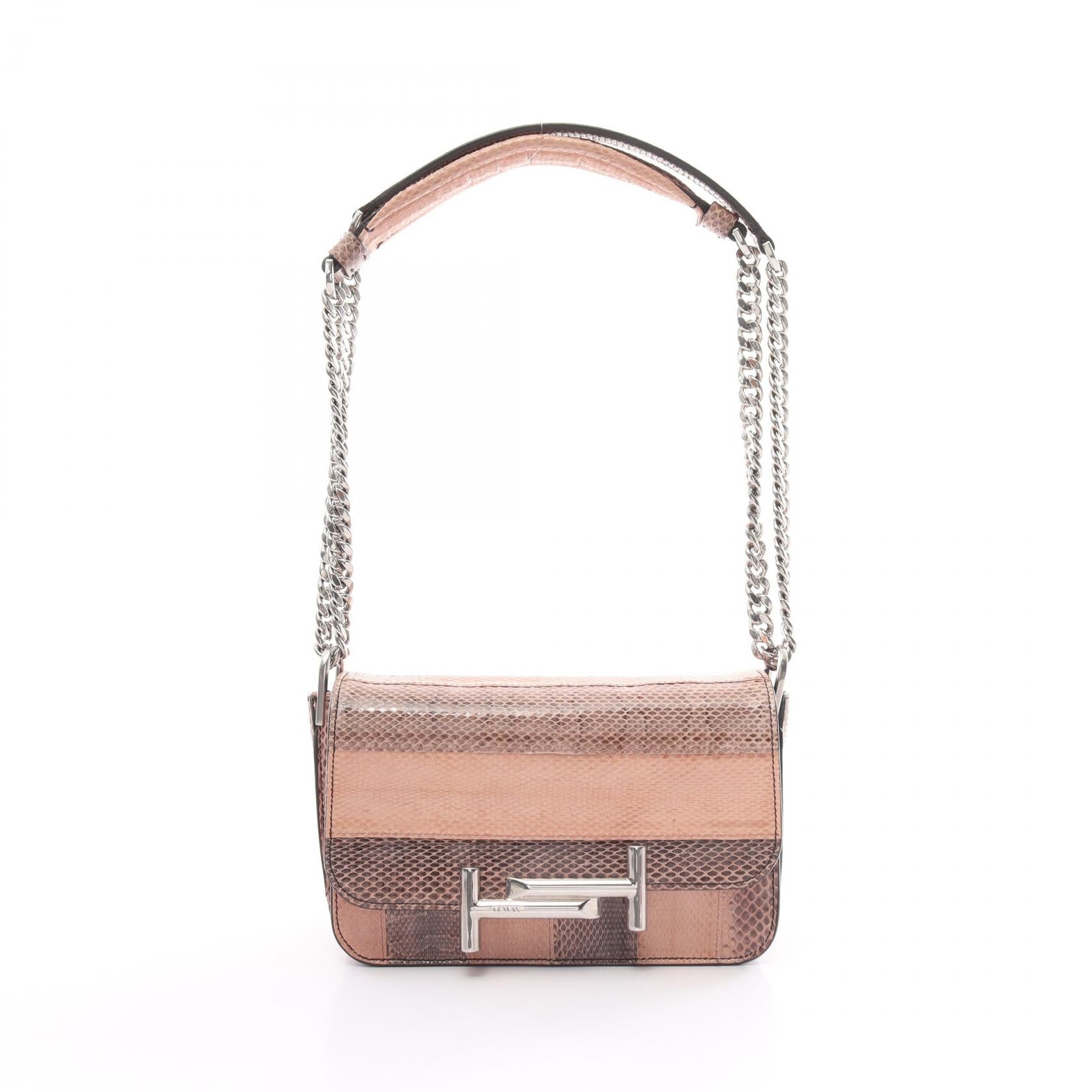 Tod's Exotic Leather Double T Shoulder Bag