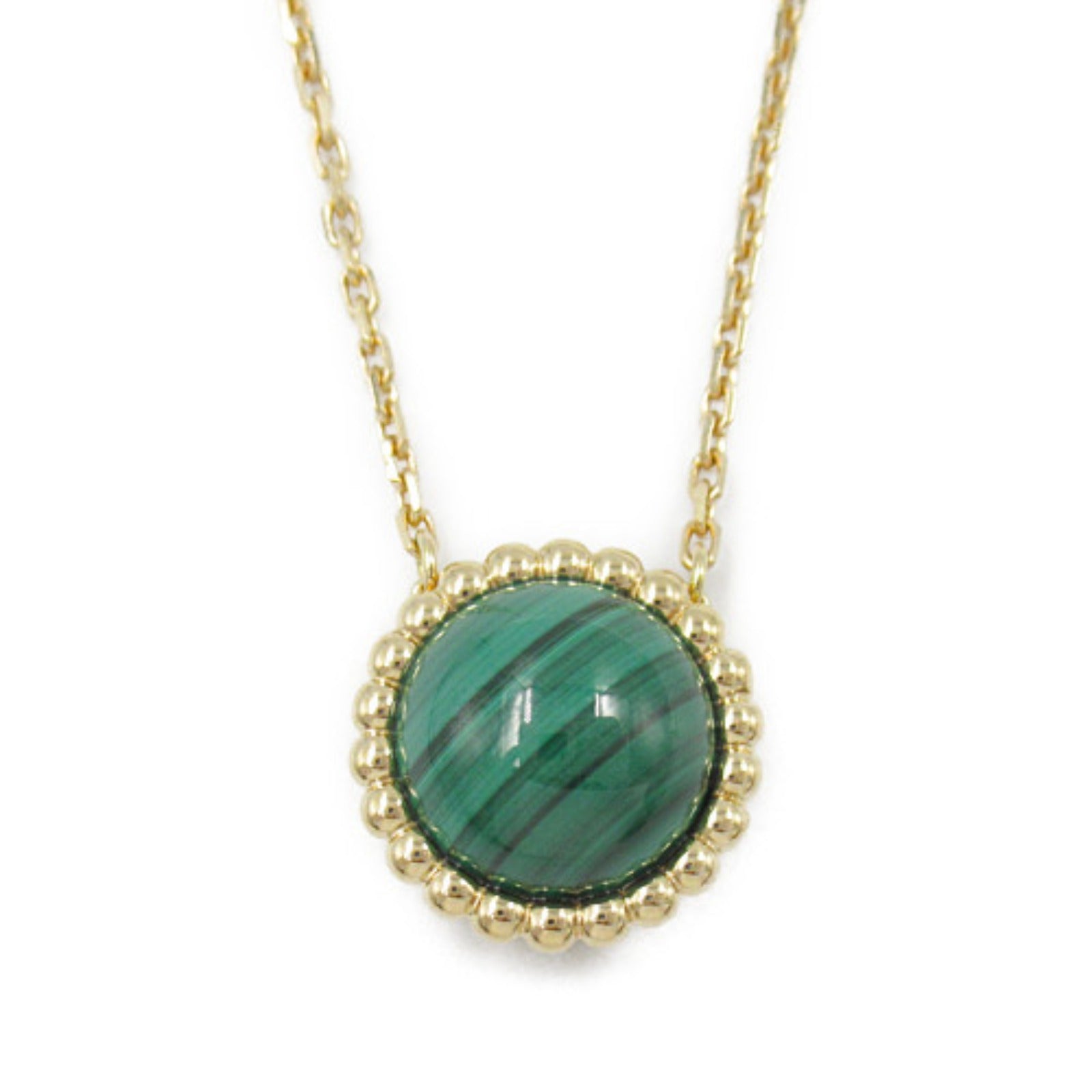 Van Cleef & Arpels Malachite K18 Yellow Gold Necklace