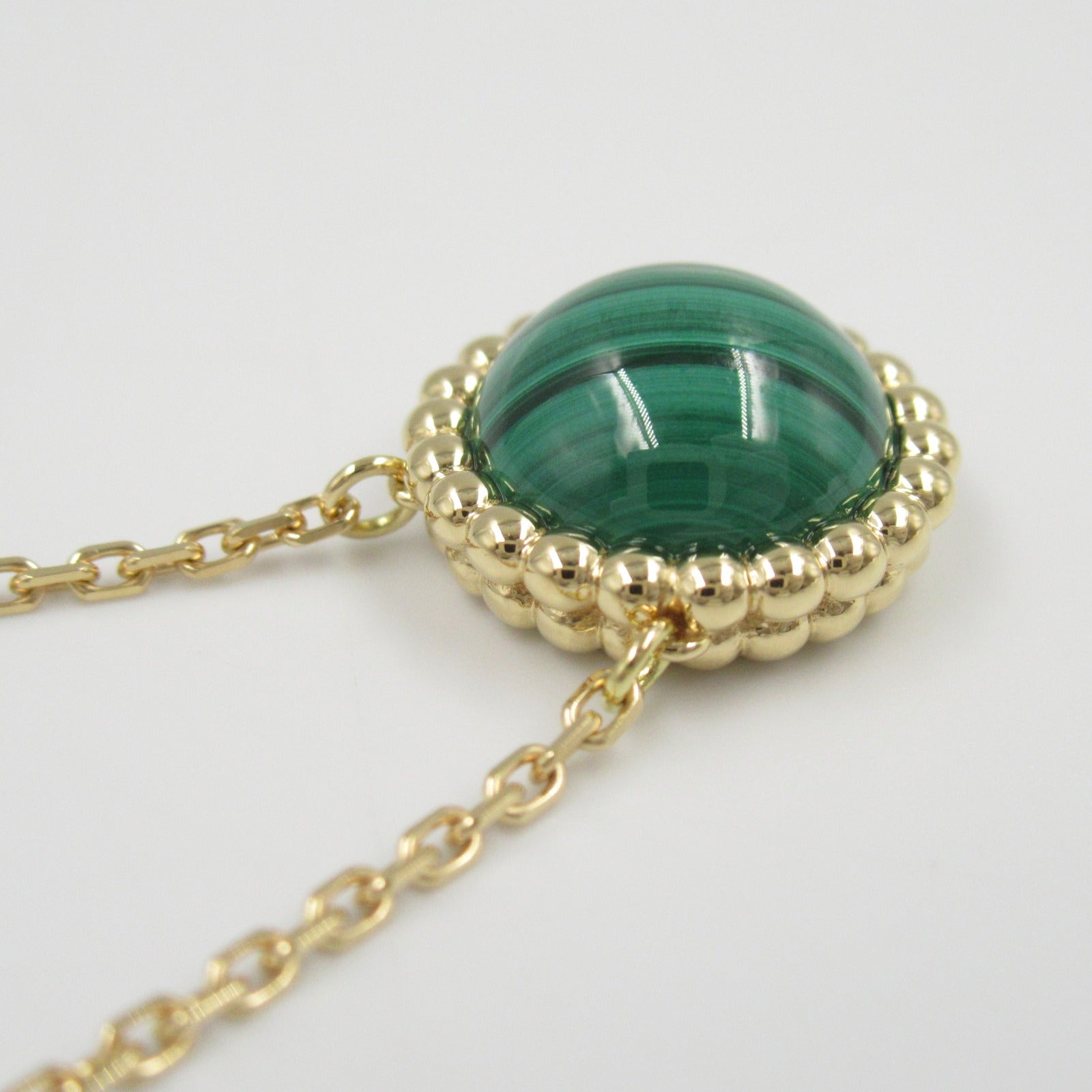 Van Cleef & Arpels Malachite K18 Yellow Gold Necklace