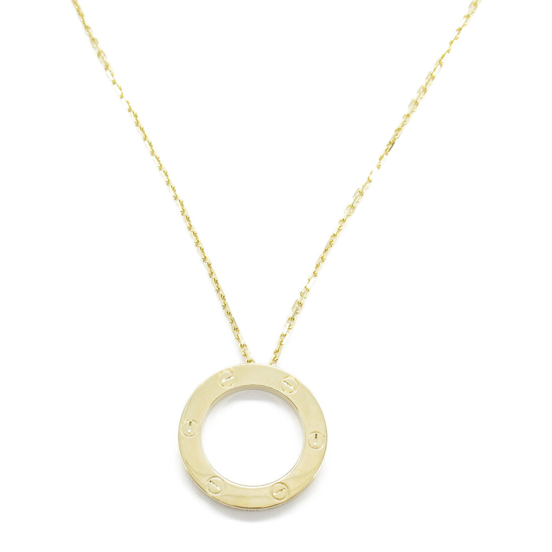 Cartier Love Circle Necklace K18 Yellow Gold