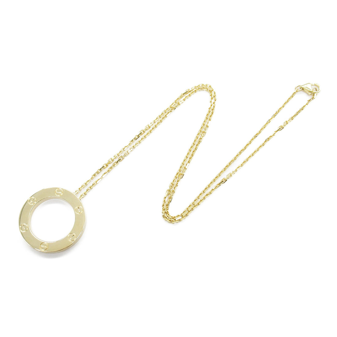 Cartier Love Circle Necklace K18 Yellow Gold