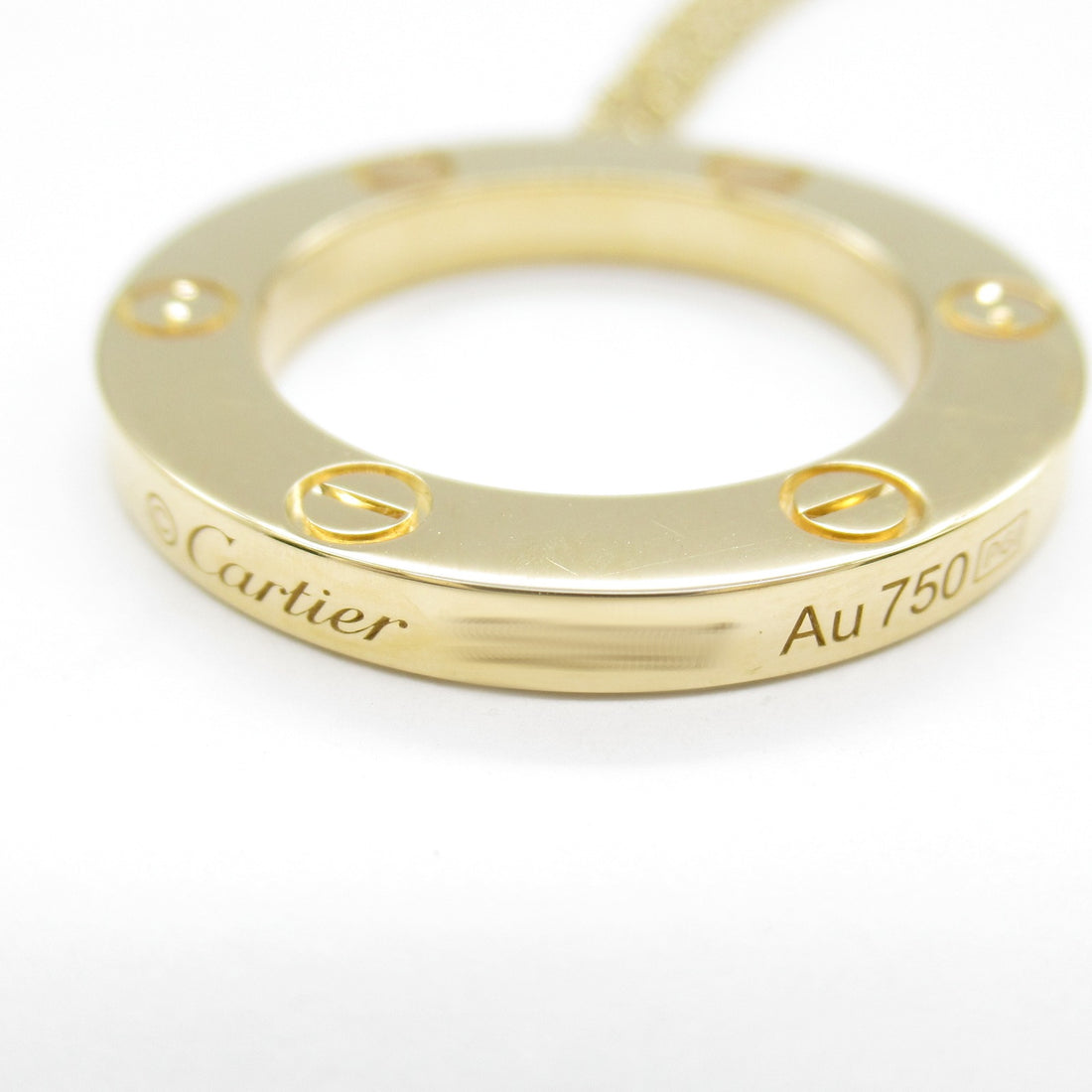 Cartier Love Circle Necklace K18 Yellow Gold