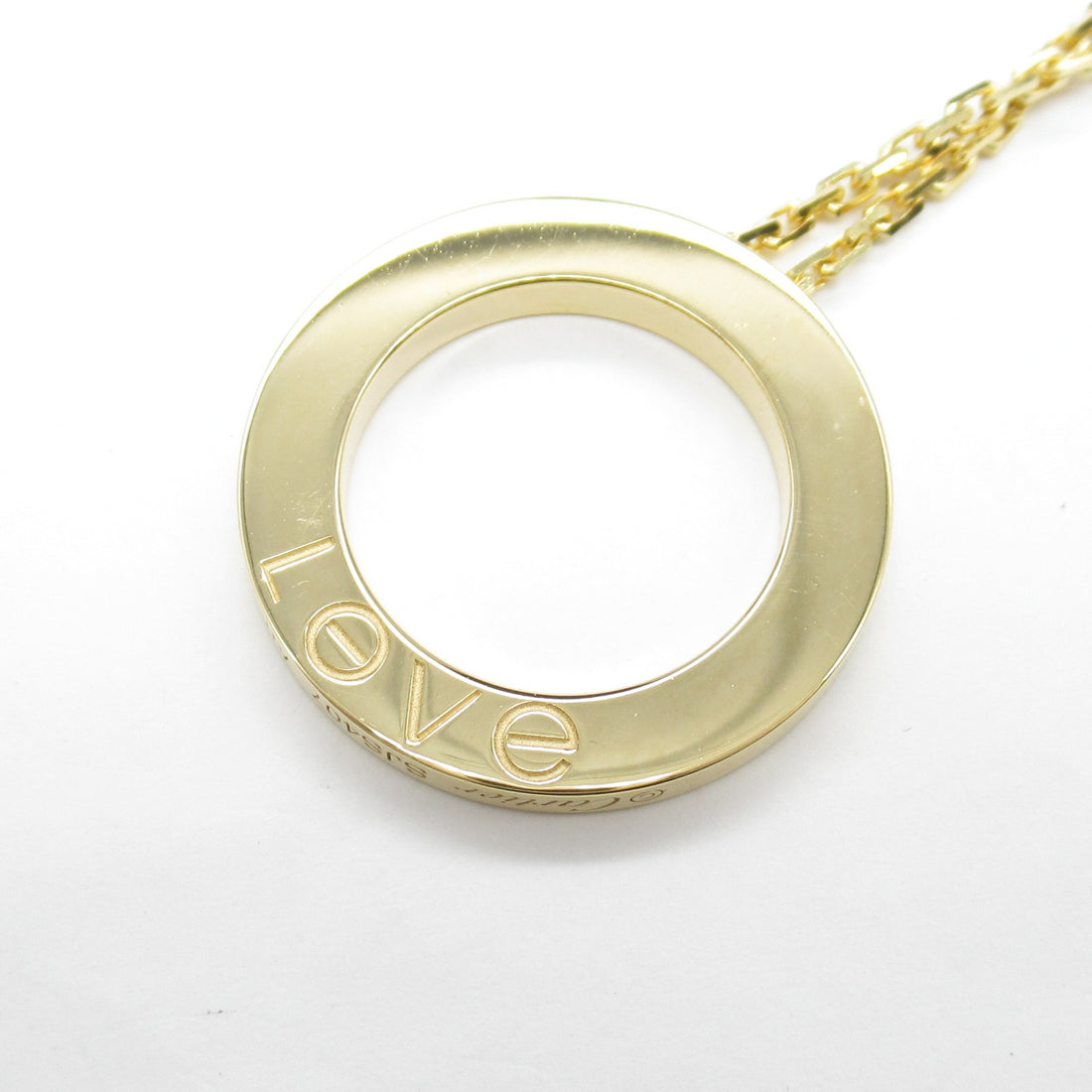 Cartier Love Circle Necklace K18 Yellow Gold