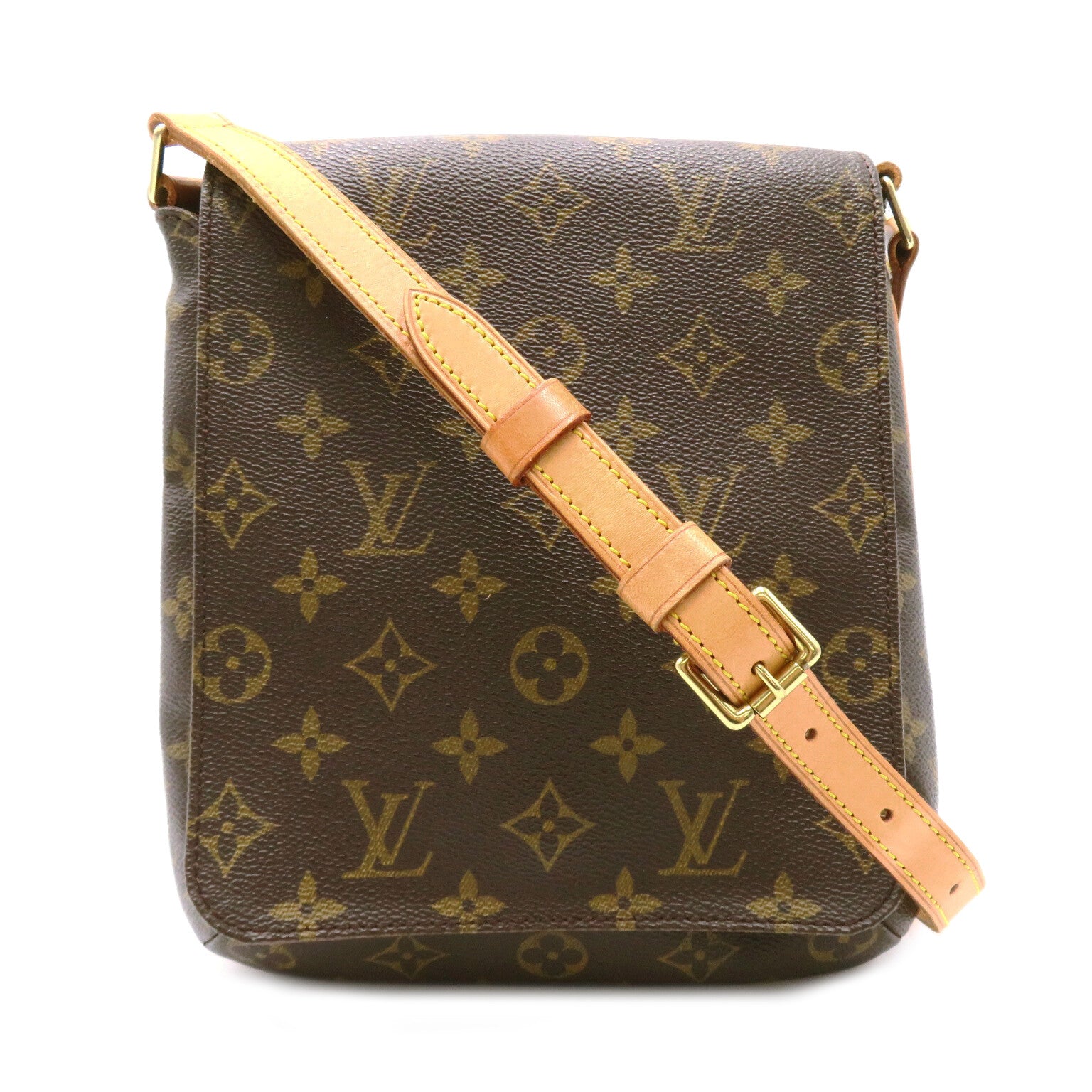 Louis Vuitton Musette Salsa Short Shoulder Bag Brown