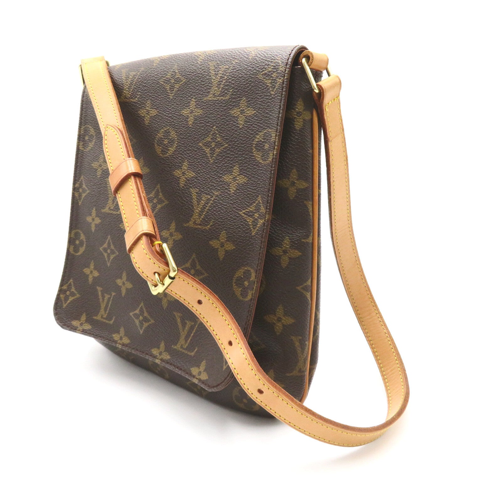 Louis Vuitton Musette Salsa Short Shoulder Bag Brown