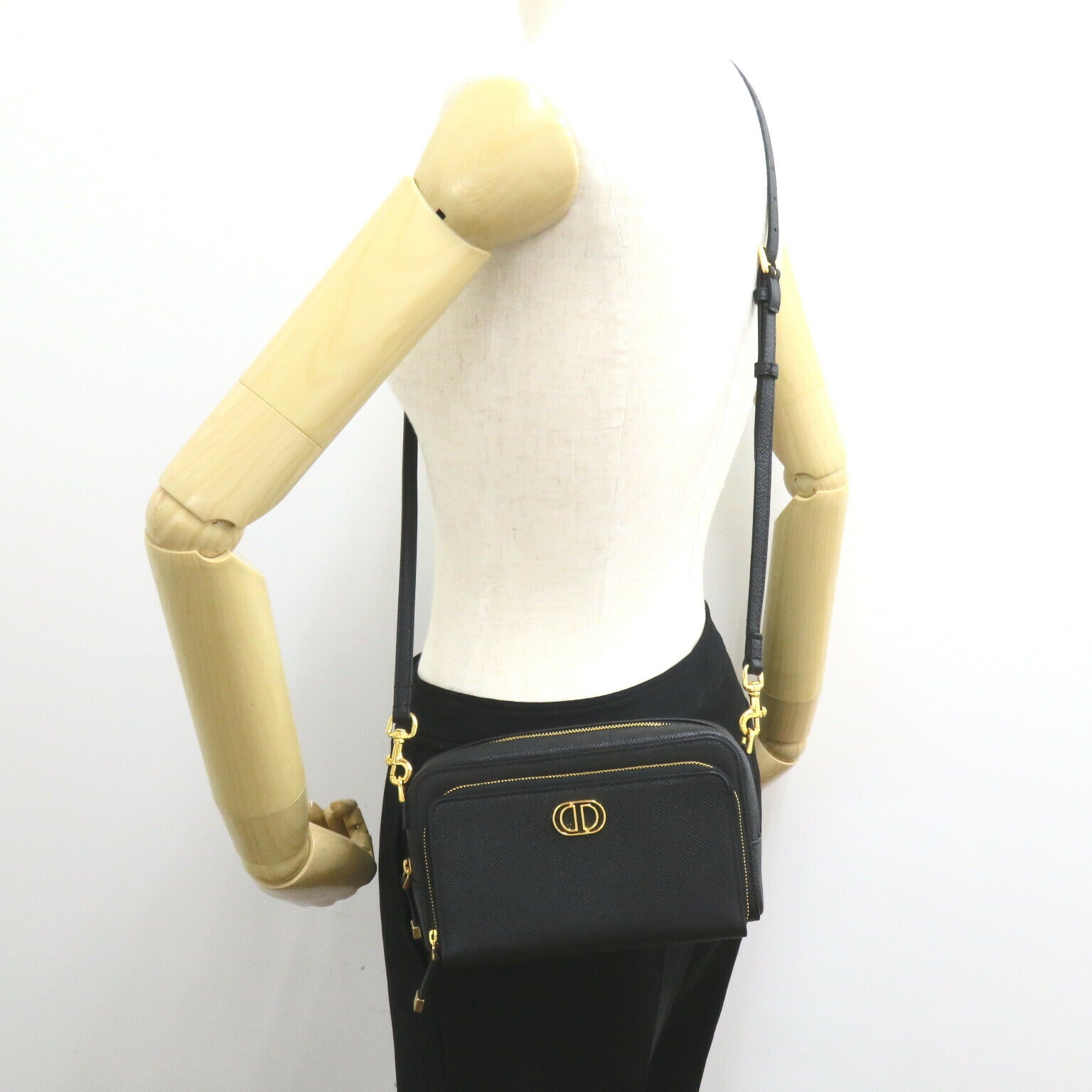 Dior Leather Shoulder Bag Black