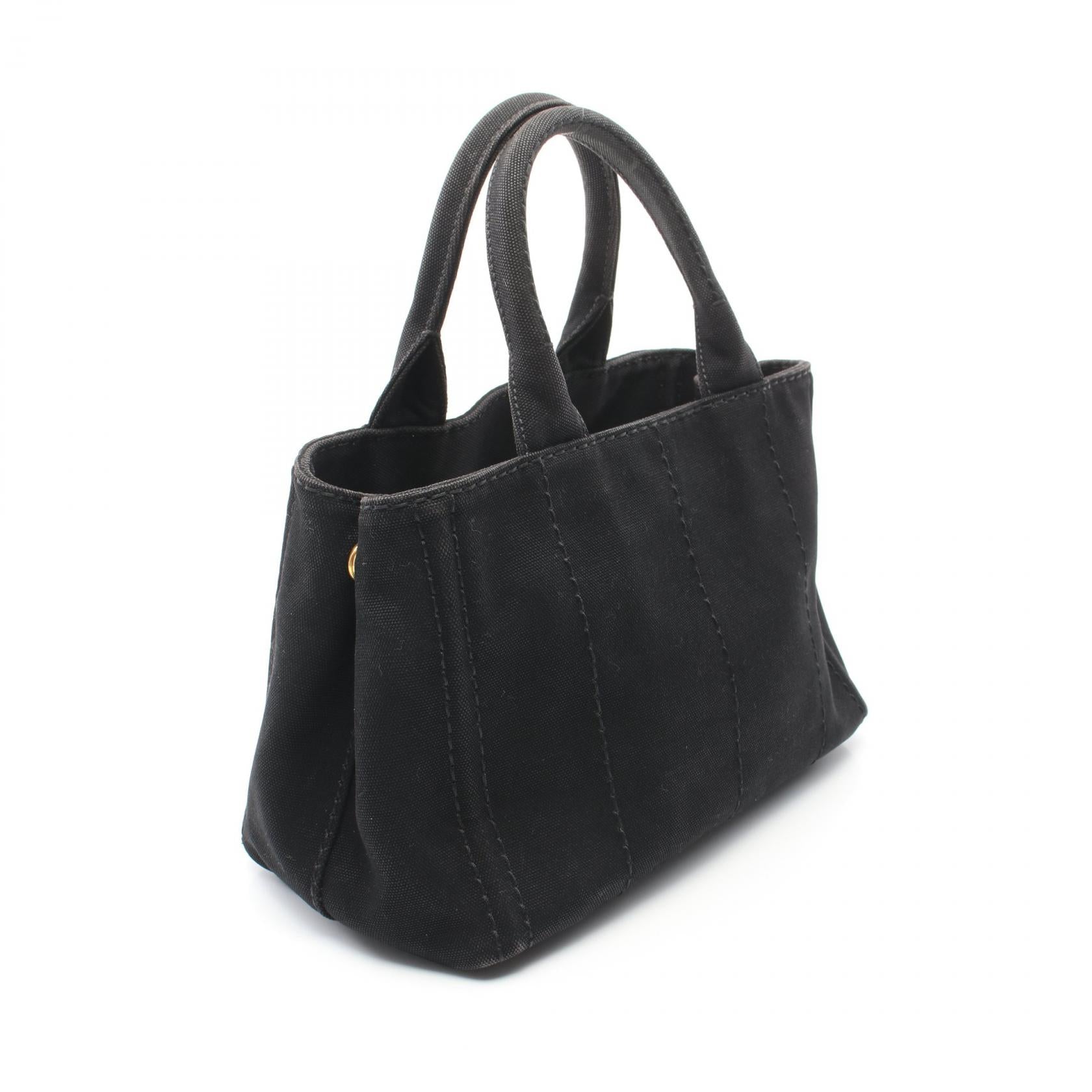 Prada Canapa Canvas Tote Bag Black