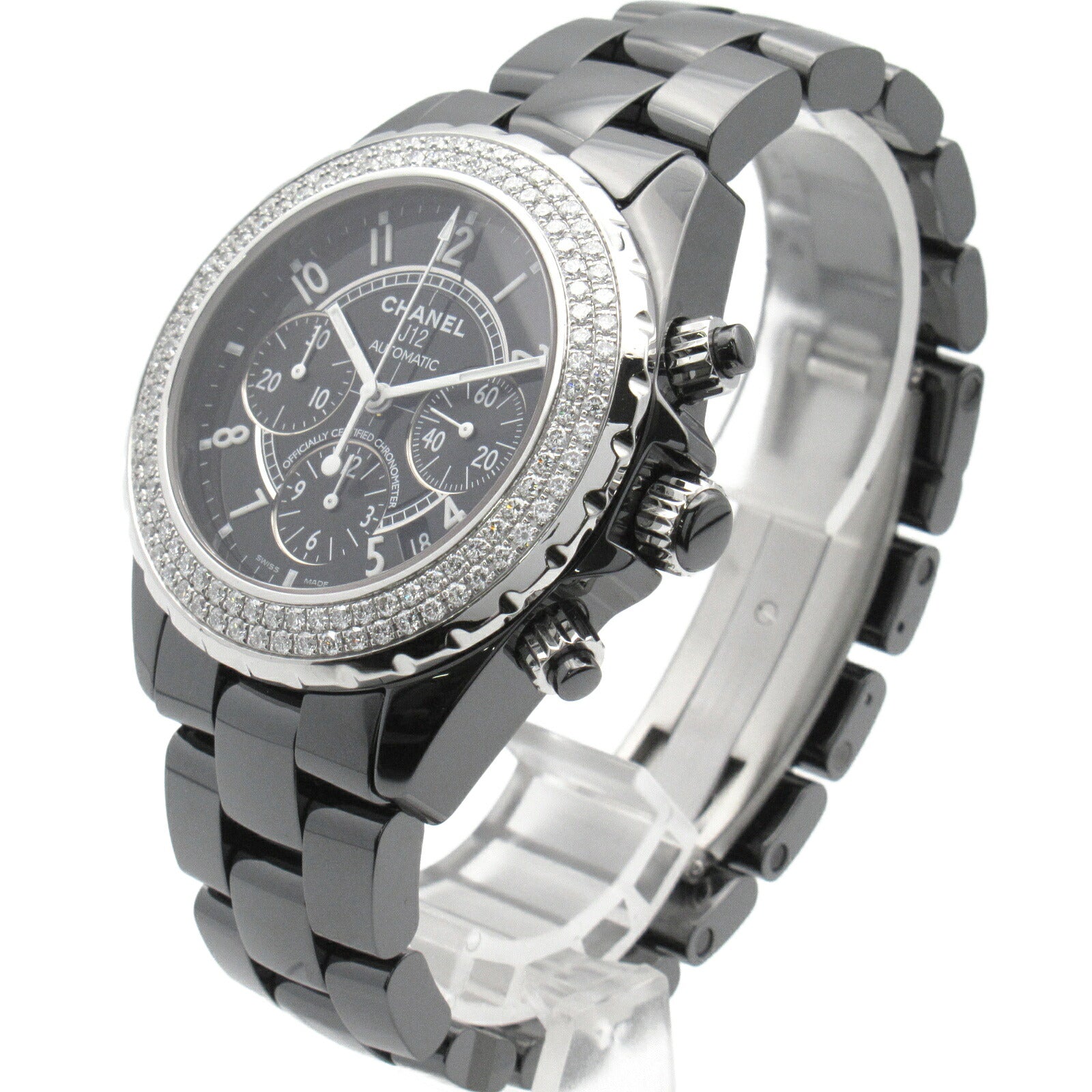 Chanel J12 Ceramic Diamond Bezel Watch H1009