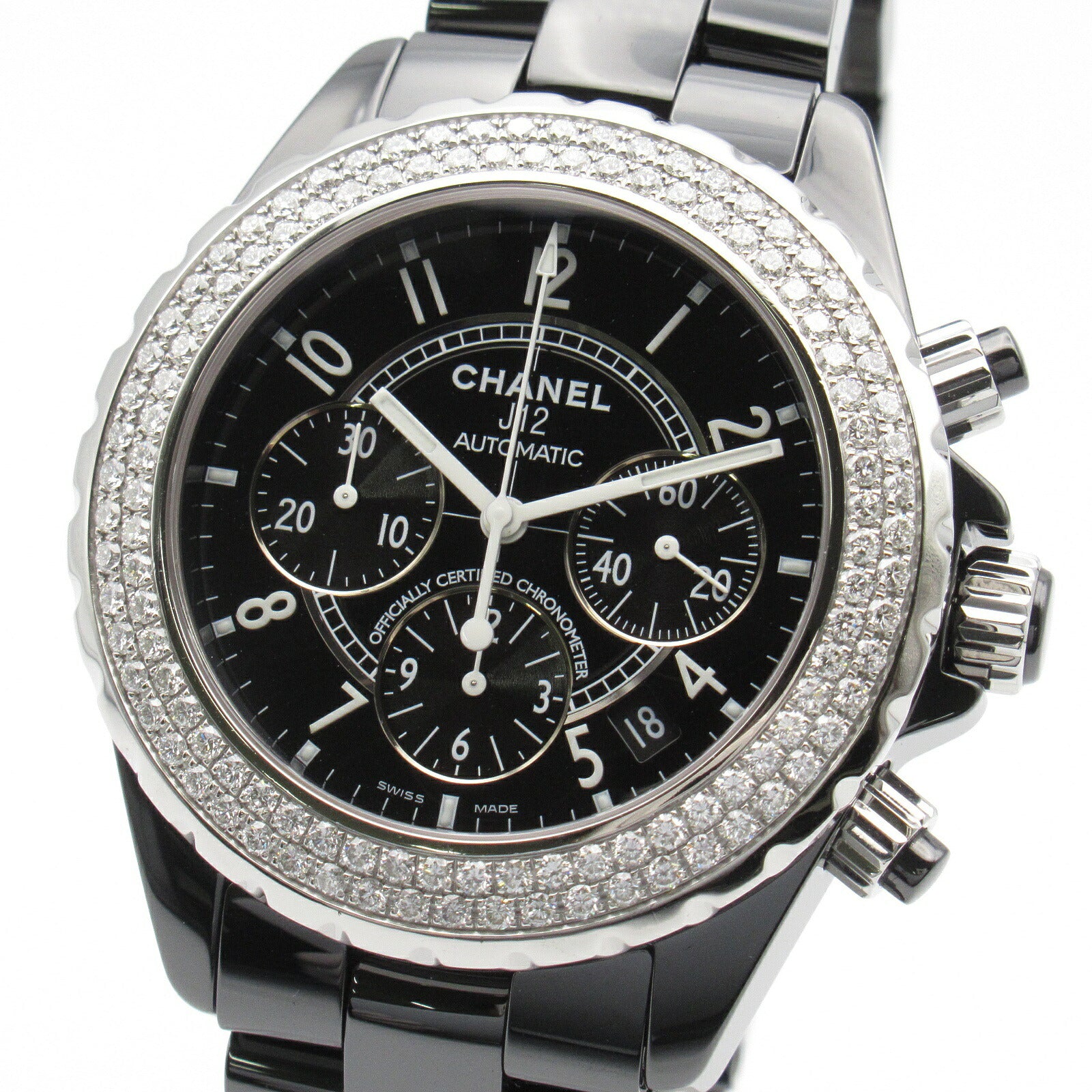 Chanel J12 Ceramic Diamond Bezel Watch H1009