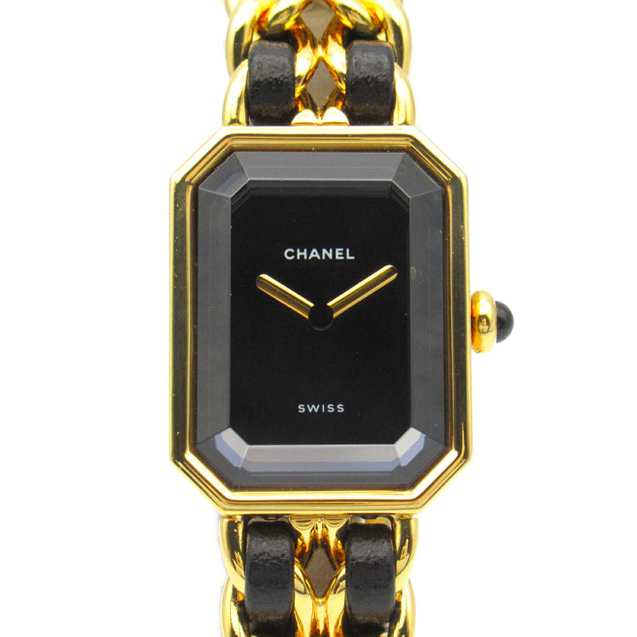 Chanel Premiere M Watch Gold Plated Leather