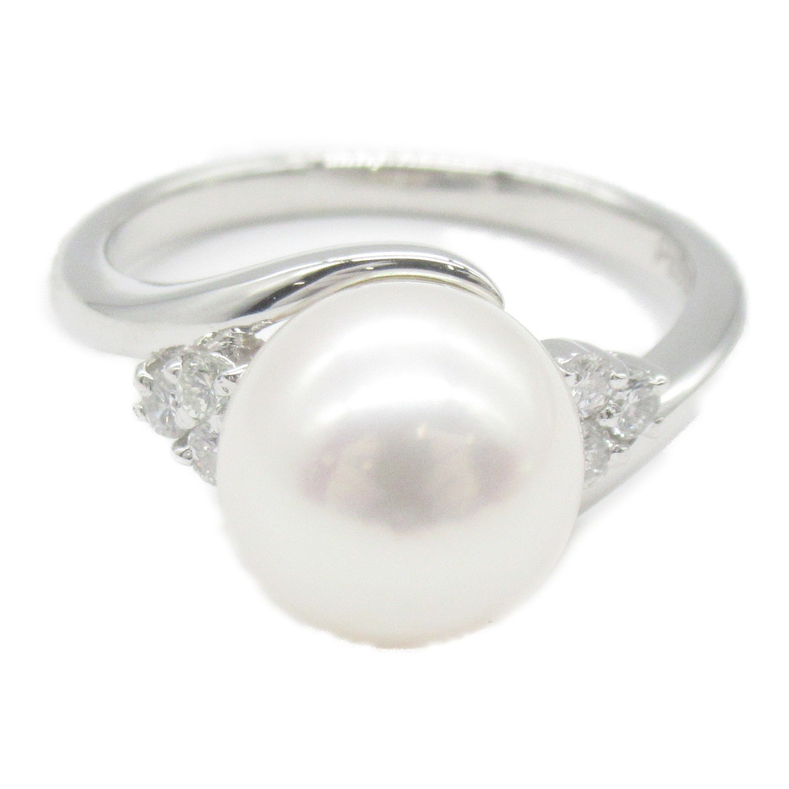 Platinum Diamond Pearl Ring Jewelry