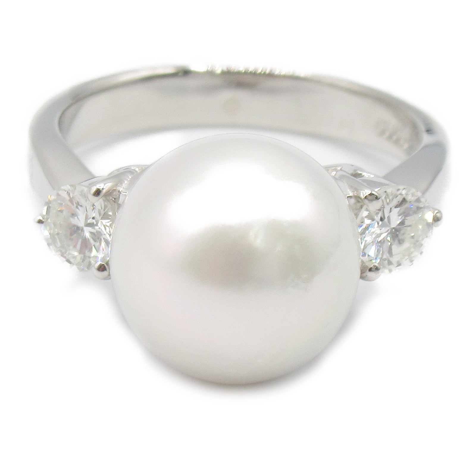 Platinum Diamond Pearl Ring Jewelry