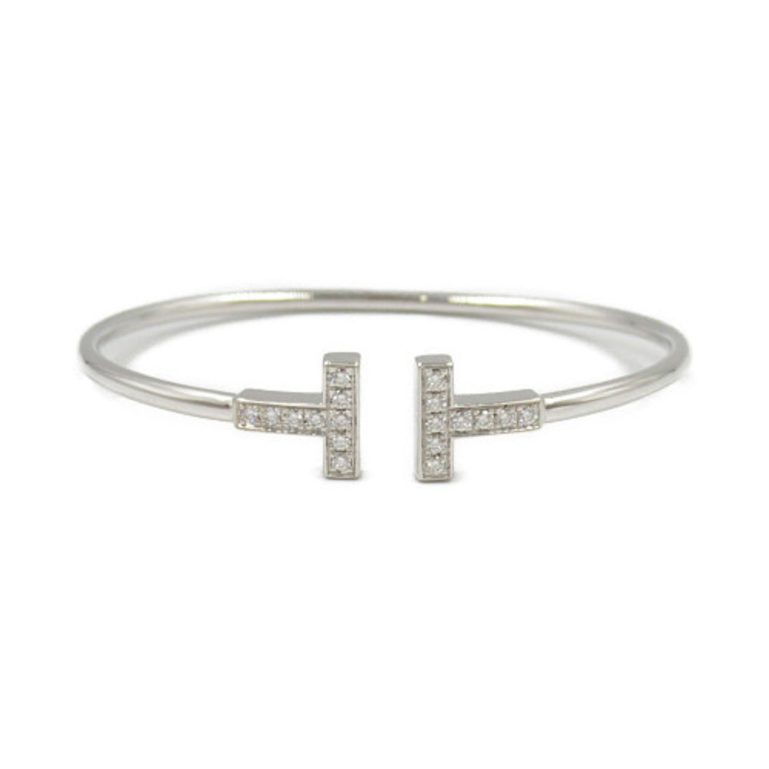 Tiffany & Co T Wire Diamond Bracelet K18WG