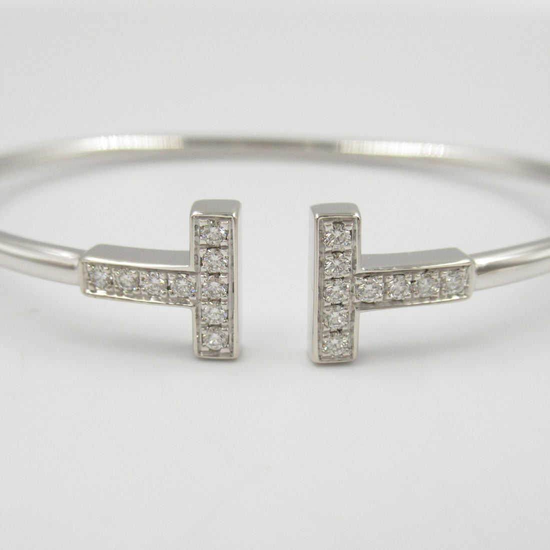 Tiffany & Co T Wire Diamond Bracelet K18WG