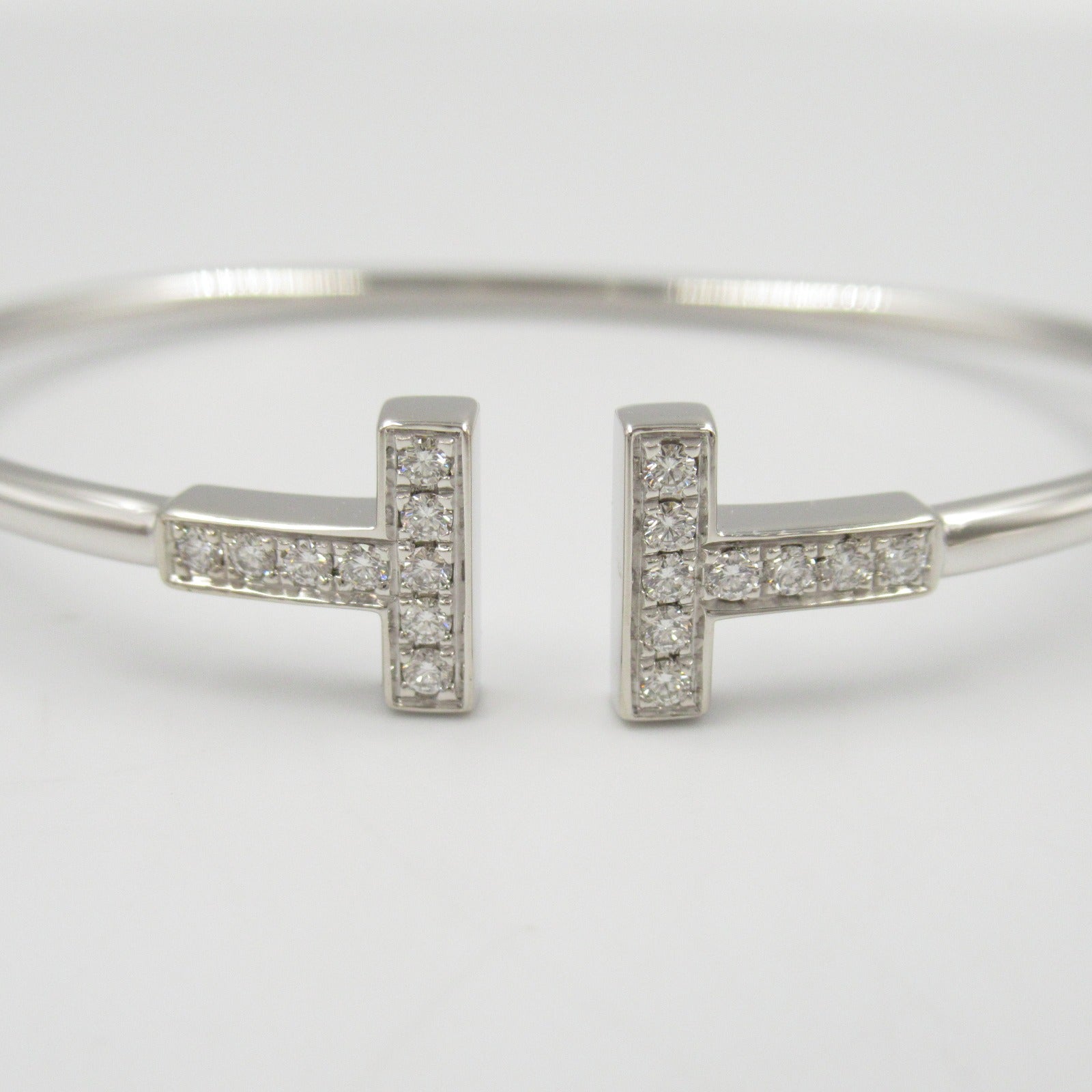 Tiffany & Co T Wire Diamond Bracelet K18WG