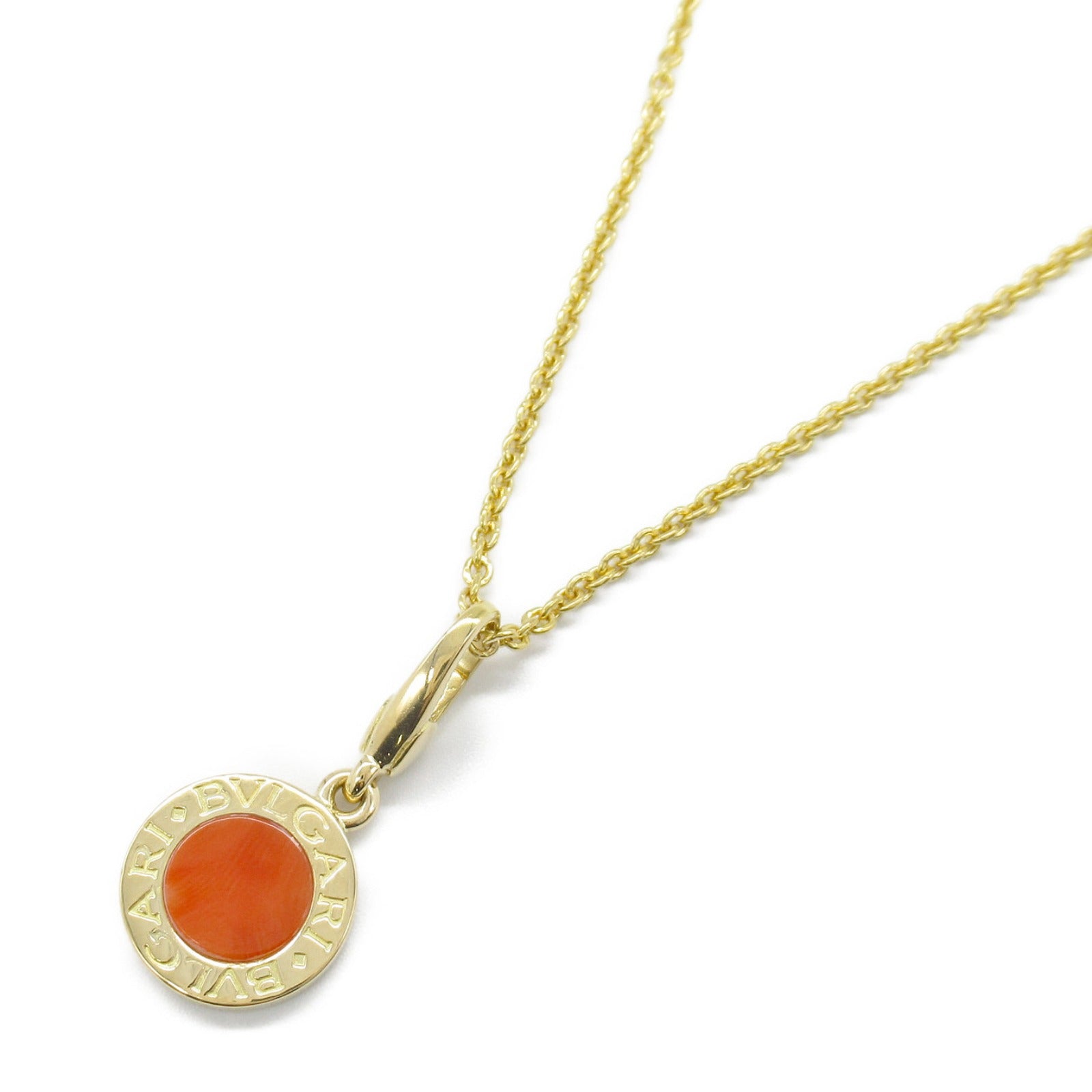 Bvlgari Coral Necklace K18 Yellow Gold