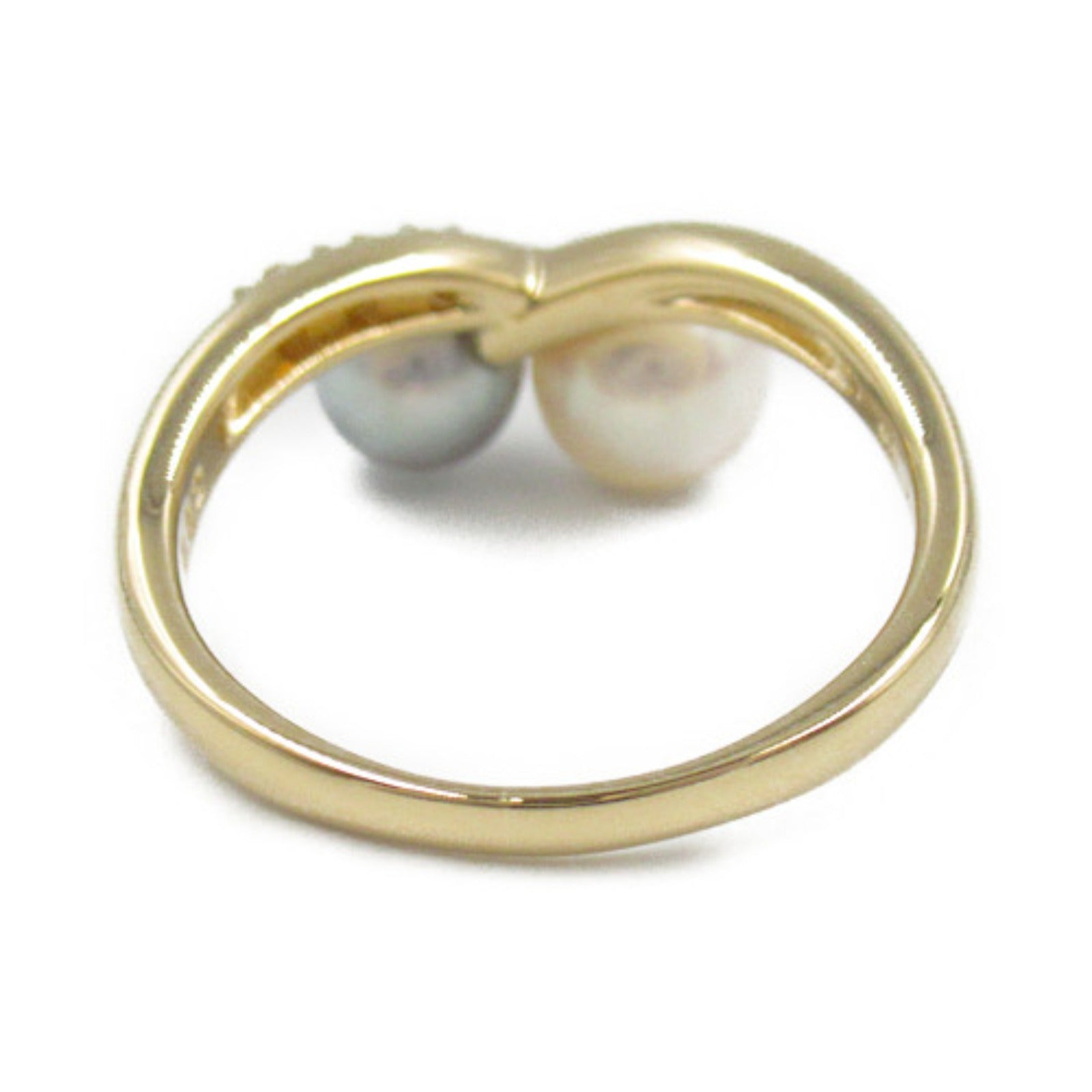 Tasaki Pearl Diamond Ring K18 Yellow Gold